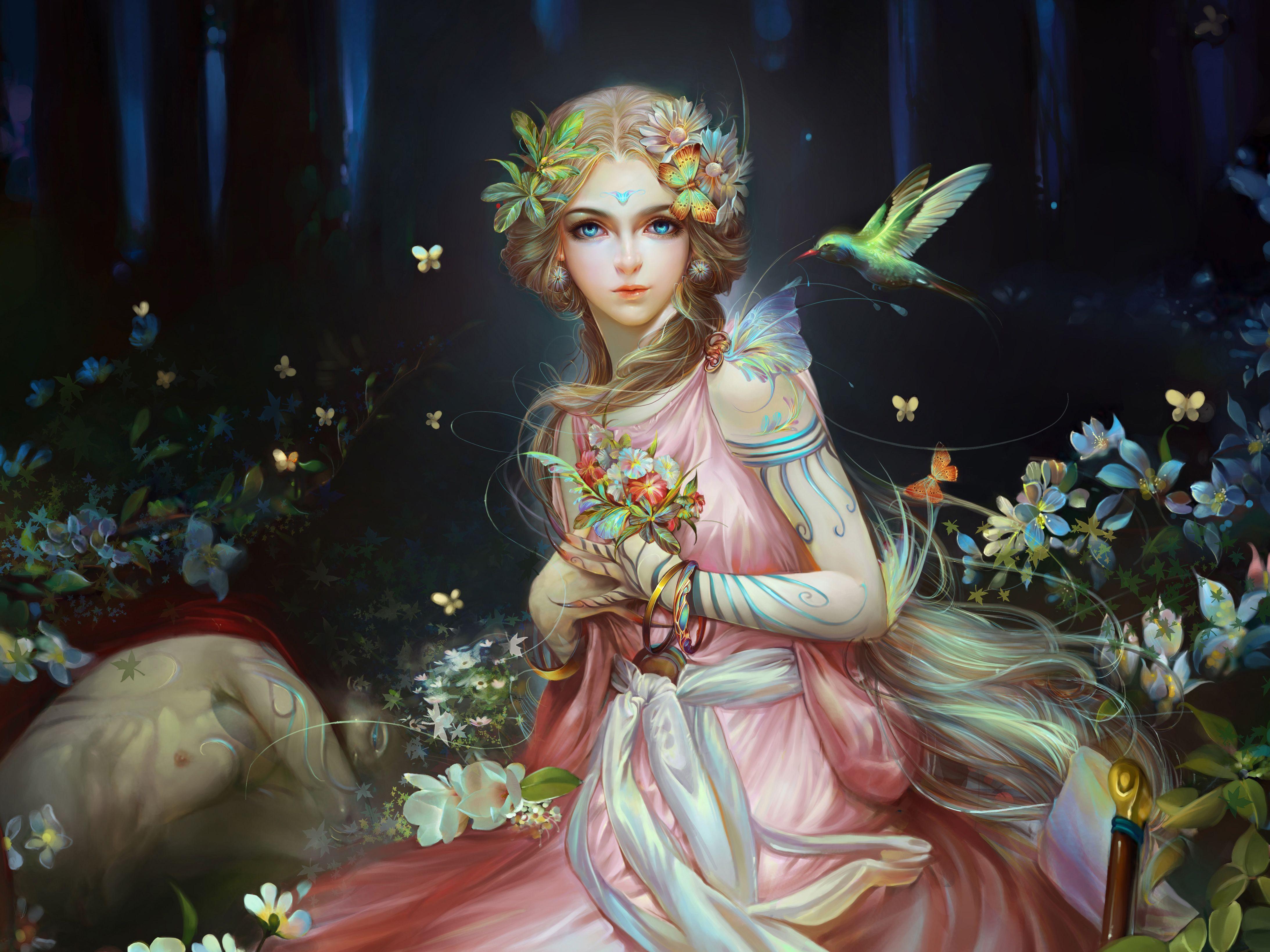 4373x3279 Beautiful Fairy Wallpaper