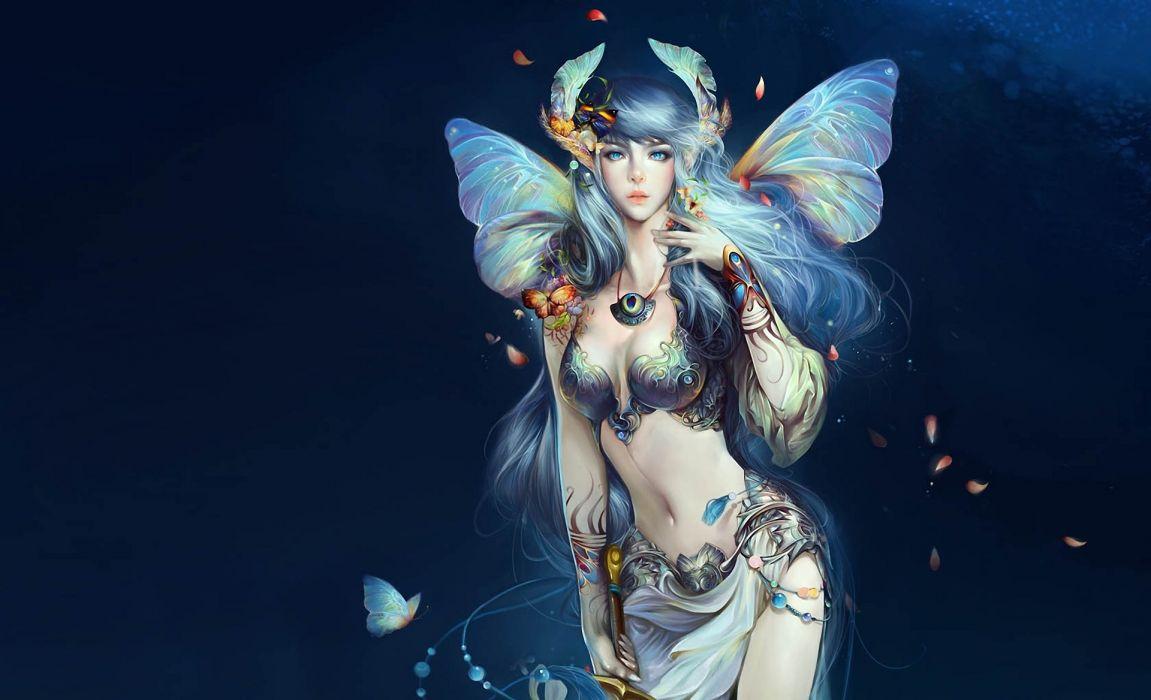 1151x700 Perfect World International Descent girl background wings fairy butterfly wallpaperx1168