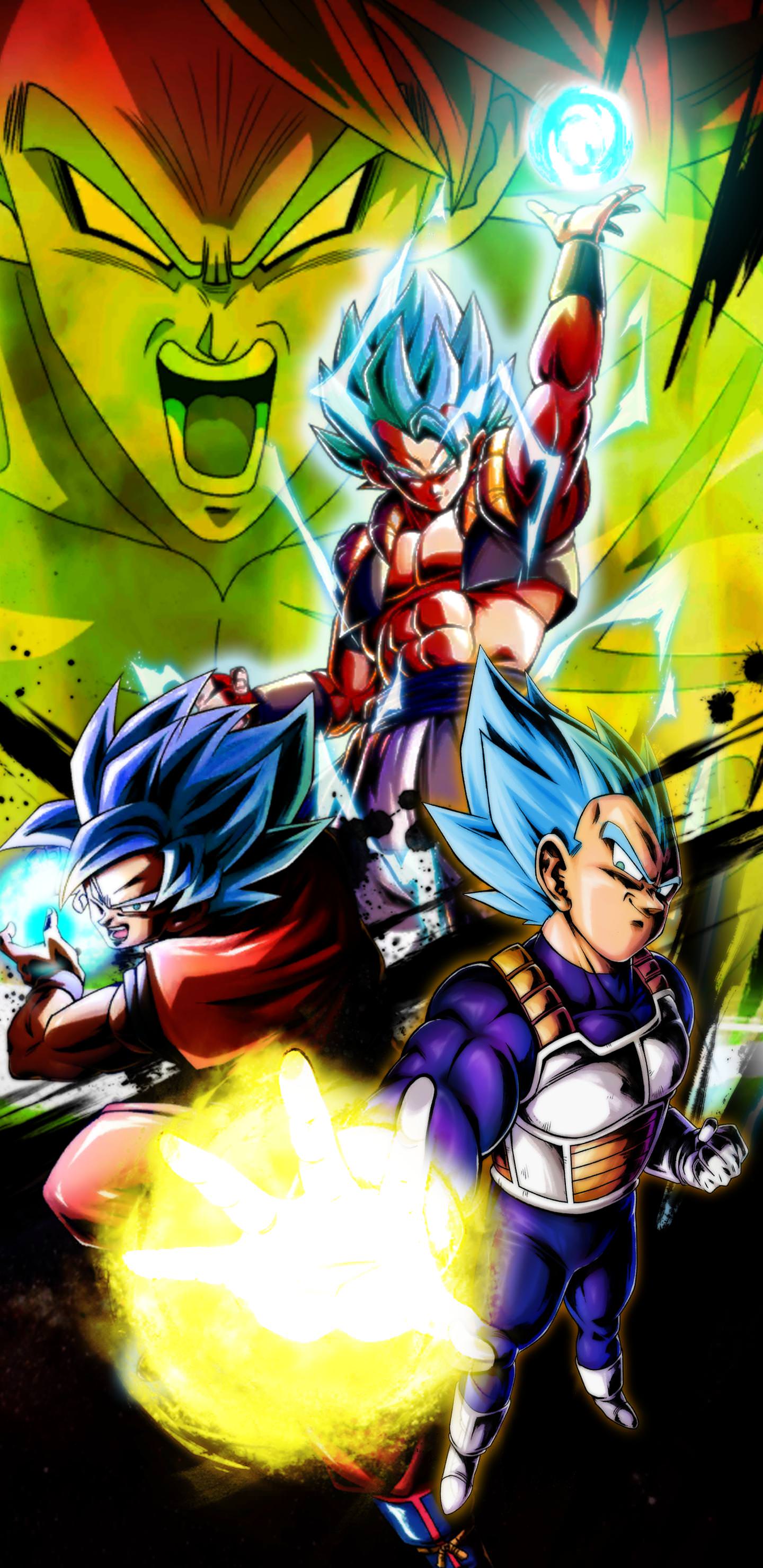 1440x2960 People had a positive view of my Broly wallpaper Yesterday, how about some Gogeta Blue to offset the hype a little
