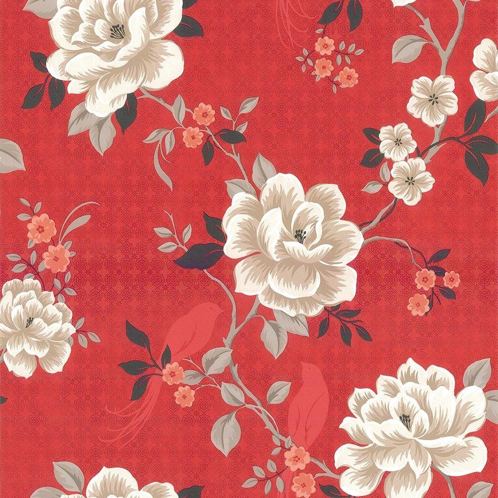 1000x1000 black and red floral wallpaper red floral wallpaper uk oriental