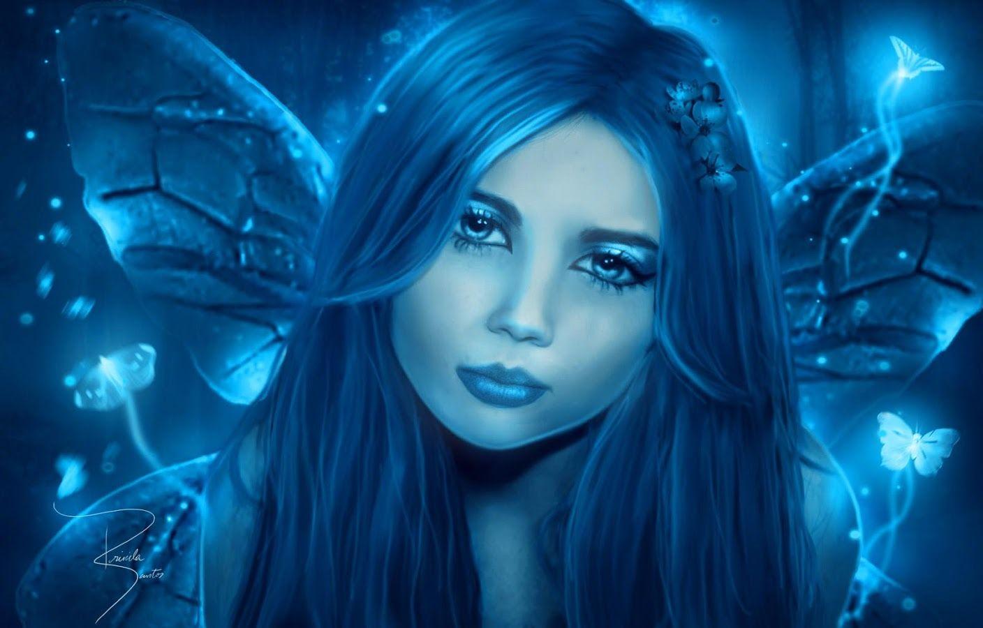 1408x900 Blue fairy wallpaper