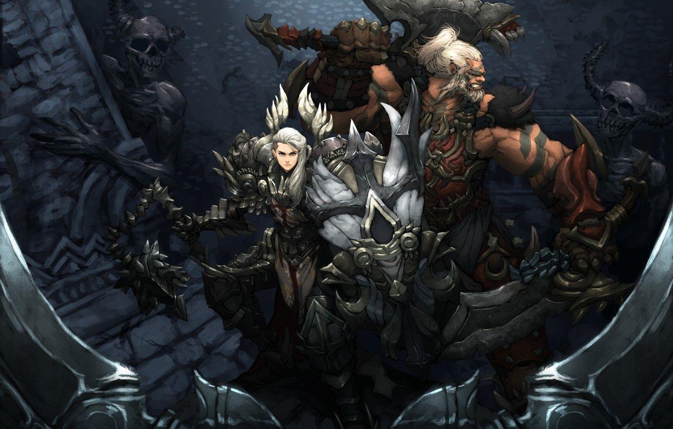 1332x850 Wallpaper Diablo rpg, crusader, barbarian image for desktop, section игры