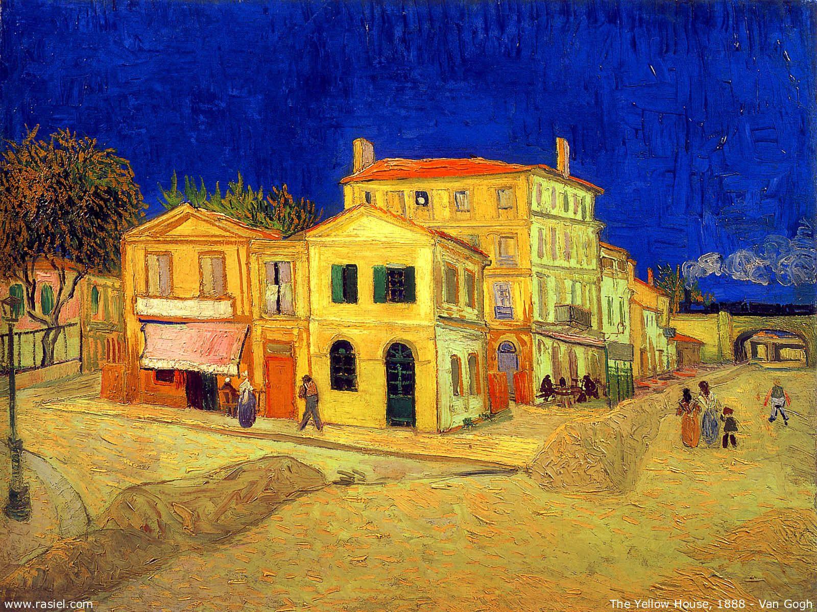 1600x1200 Painting of Vincent Van Gogh house Desktop wallpaper 1280x720