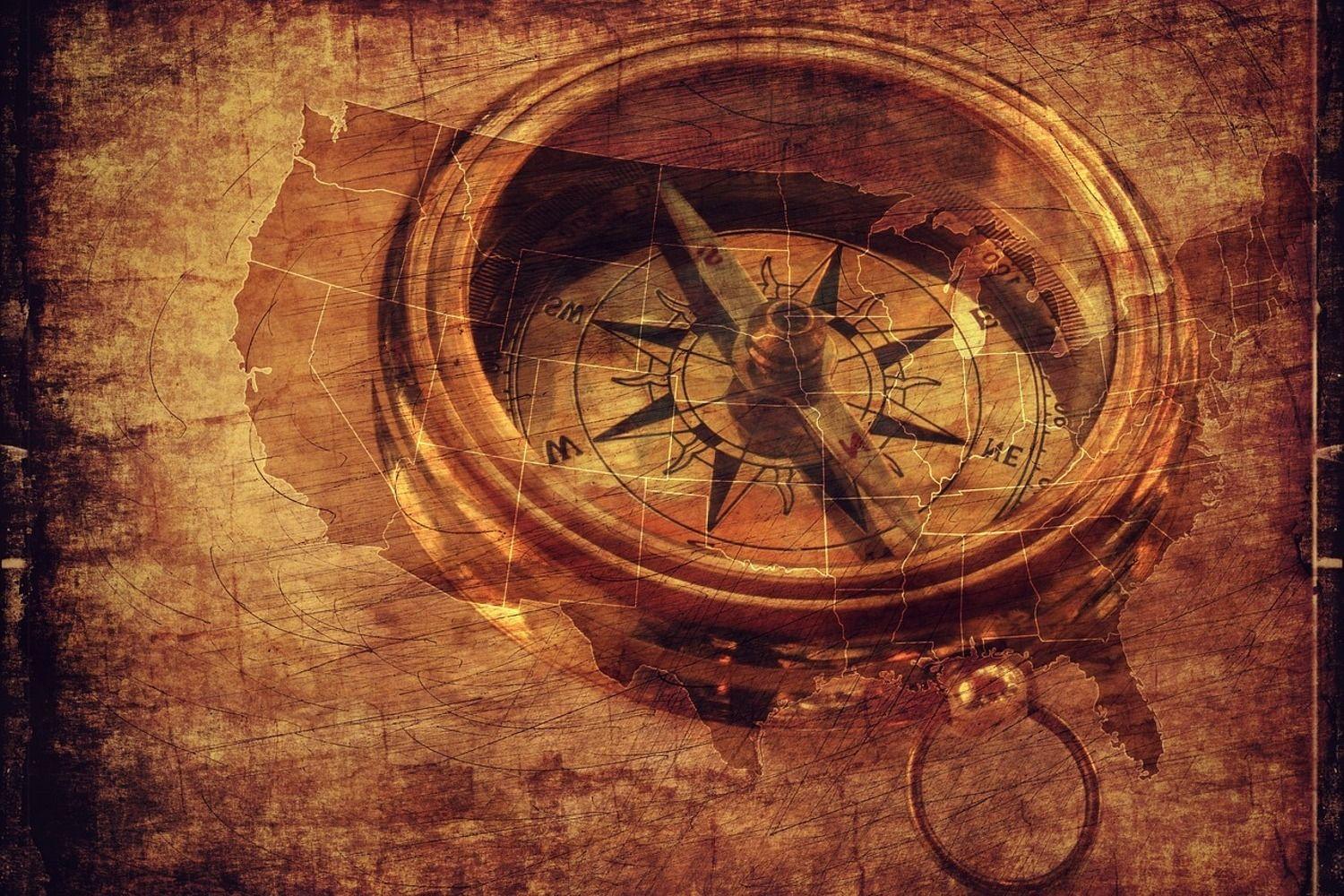 1500x1000 Photo Wallpaper Antique compass XL. Shop now!