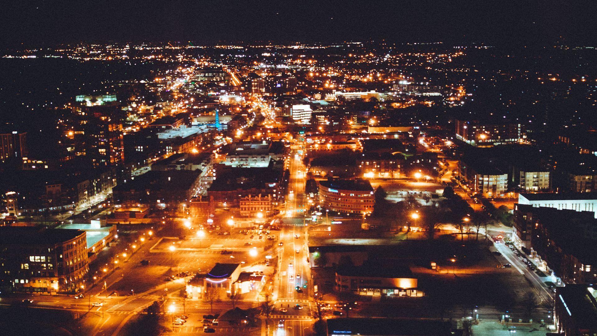 1920x1080 Download wallpaper 1920x1080 charlotte, united states, night city full hd, hdtv, fhd, 1080p HD background