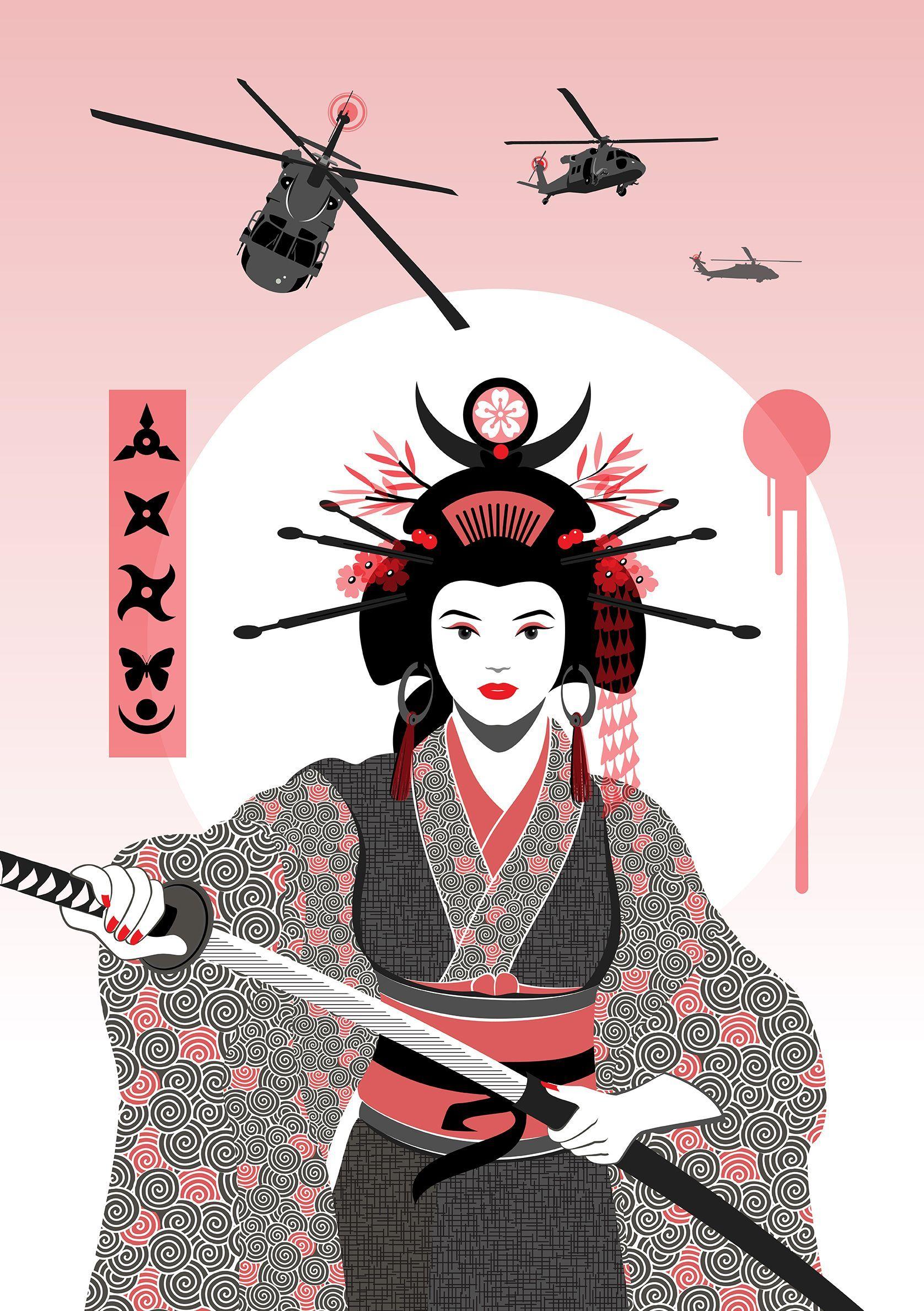 1676x2379 Madamme Butterfly. Vector illustration