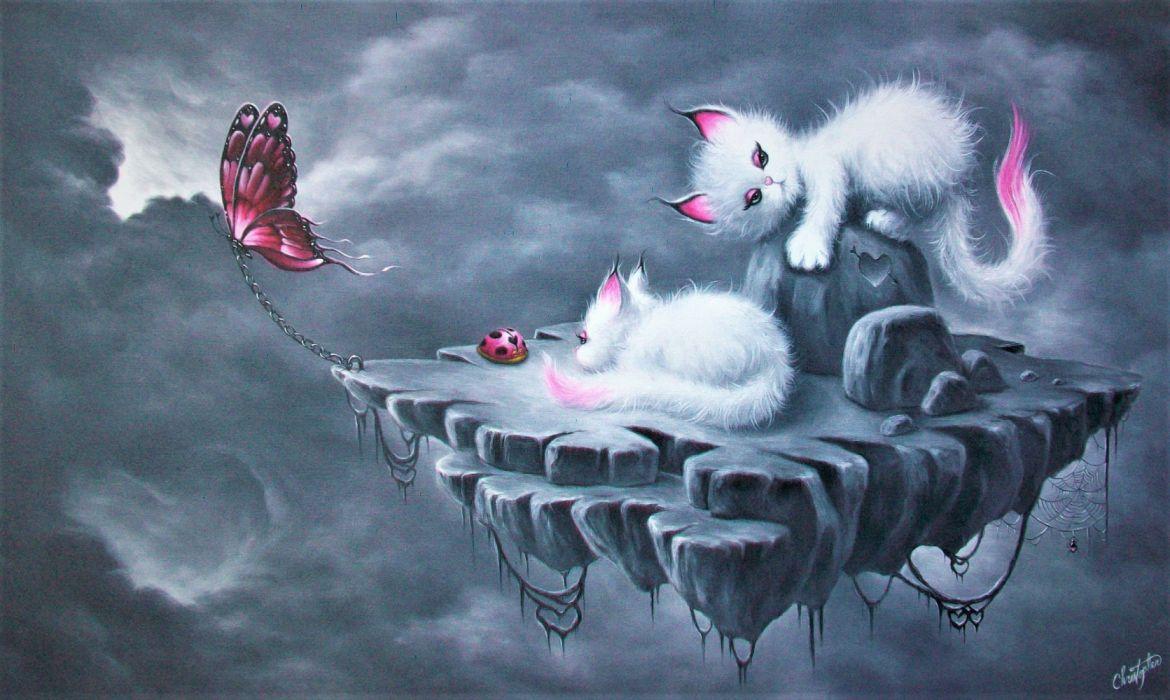 1170x700 Artistic Butterfly Cute Heart Kitten Ladybug wallpaperx1465