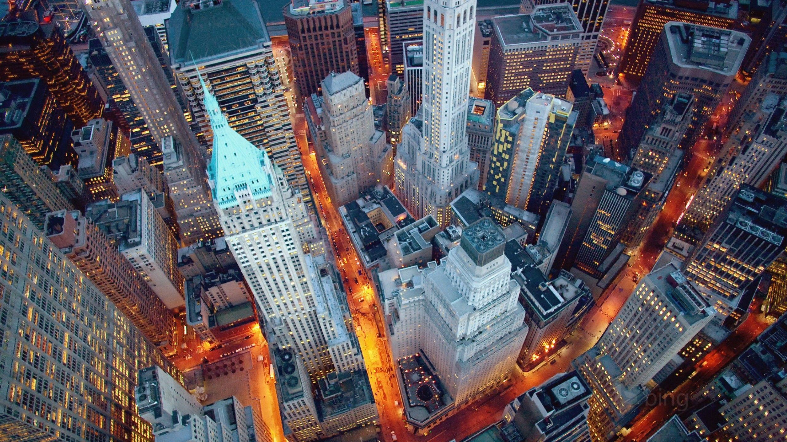 2560x1440 Aerial View of New York City