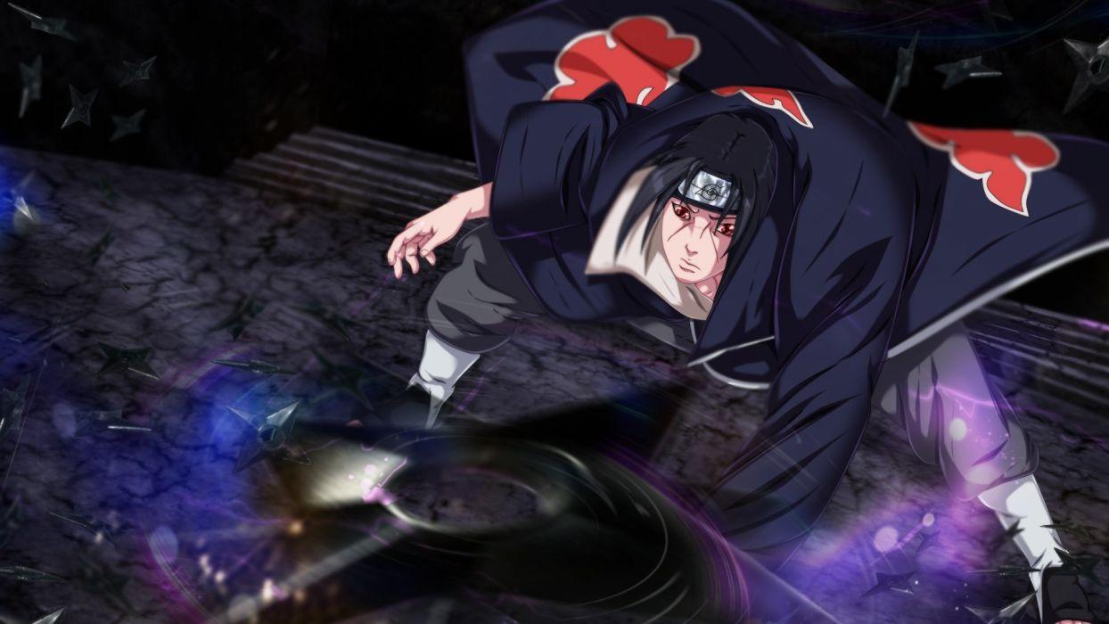 1244x700 Anime Itachi Sharigan Eyes Akatsuki Shuriken Naruto Shippuden wallpaperx1080