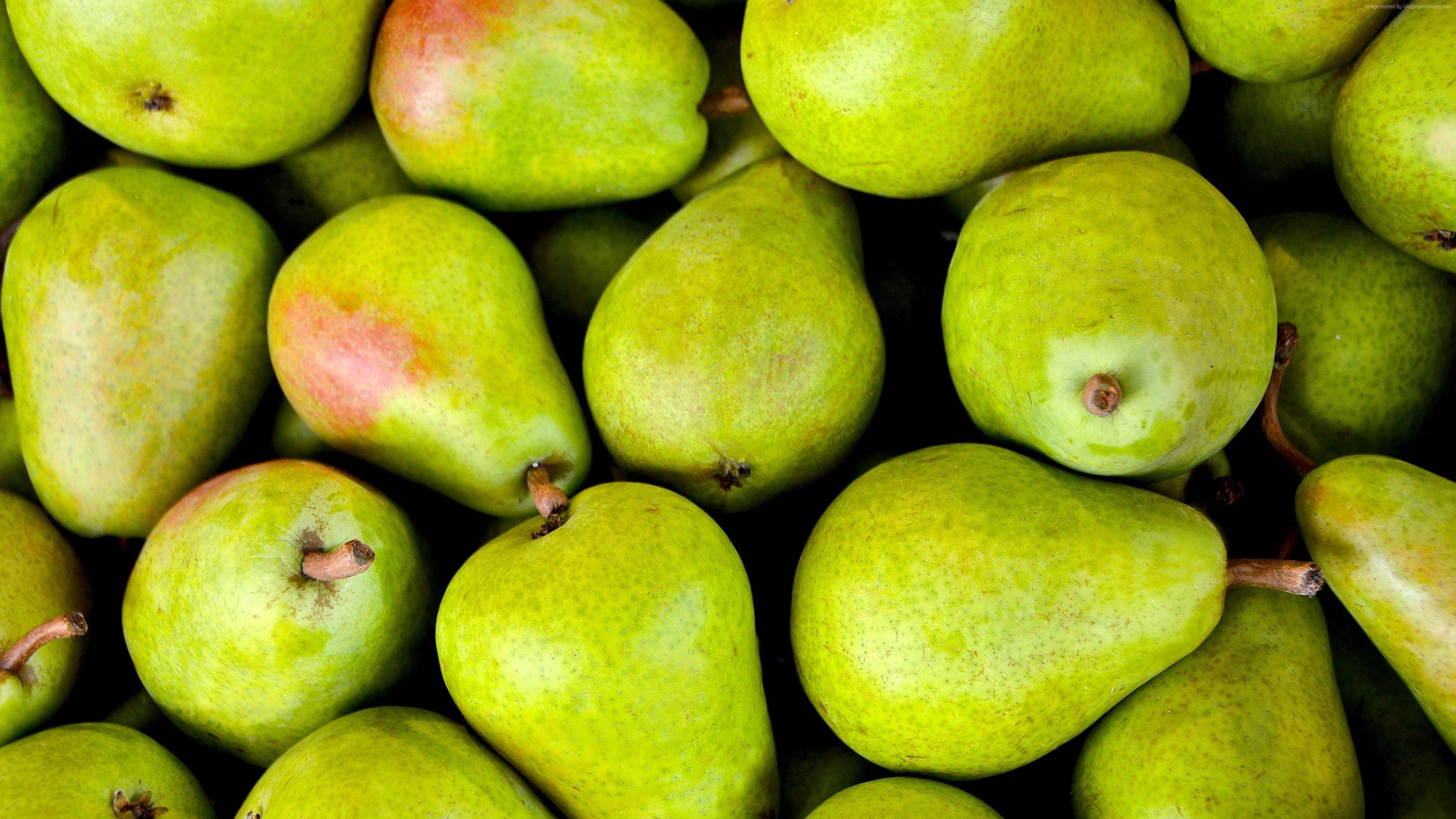 3840x2160 Wallpaper pear, fruit, green, 5k, Food Wallpaper Download Resolution 4K Wallpaper
