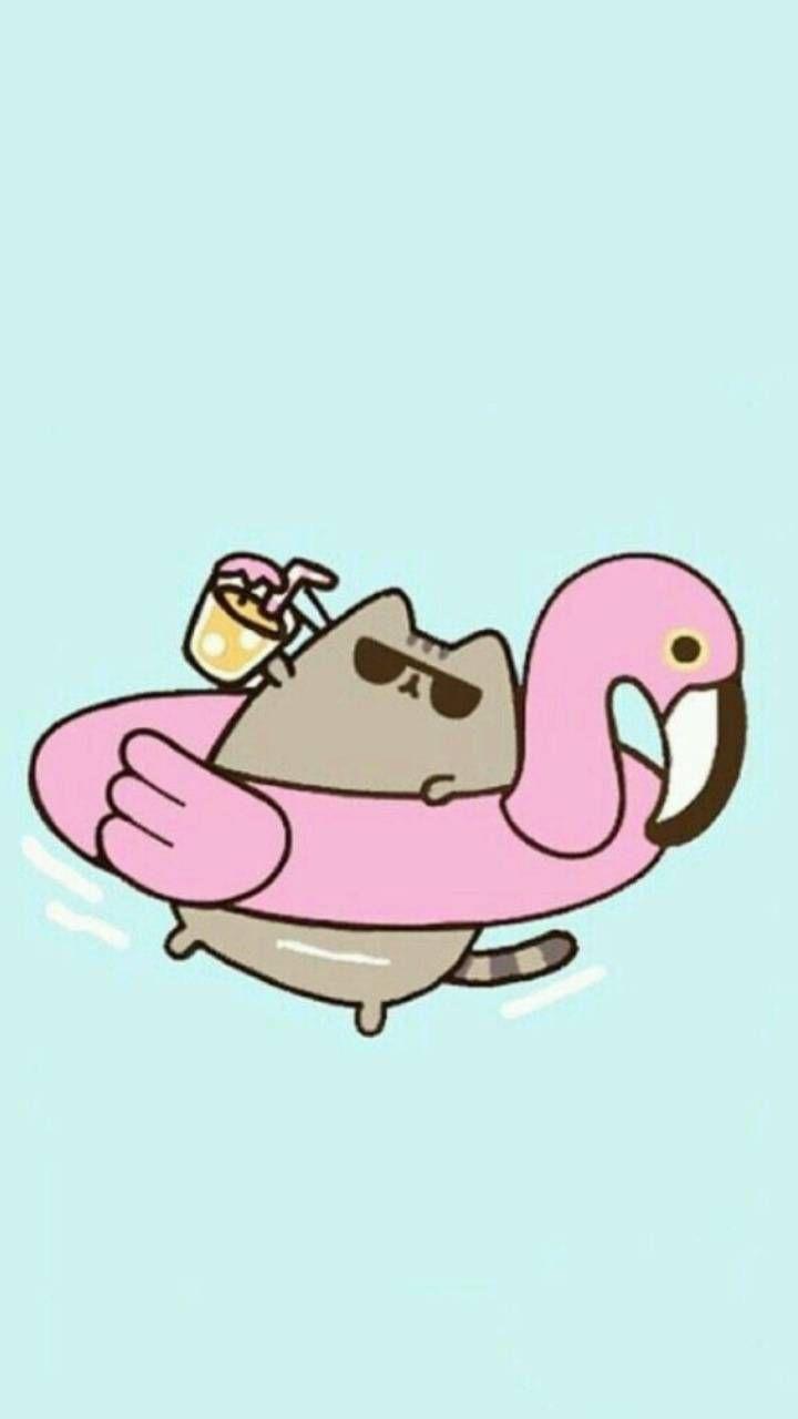 pusheen lazy summer