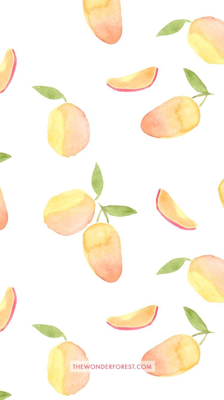 Cute Mango Seamless Pattern Background Mango Food Cute Background Image  And Wallpaper for Free Download