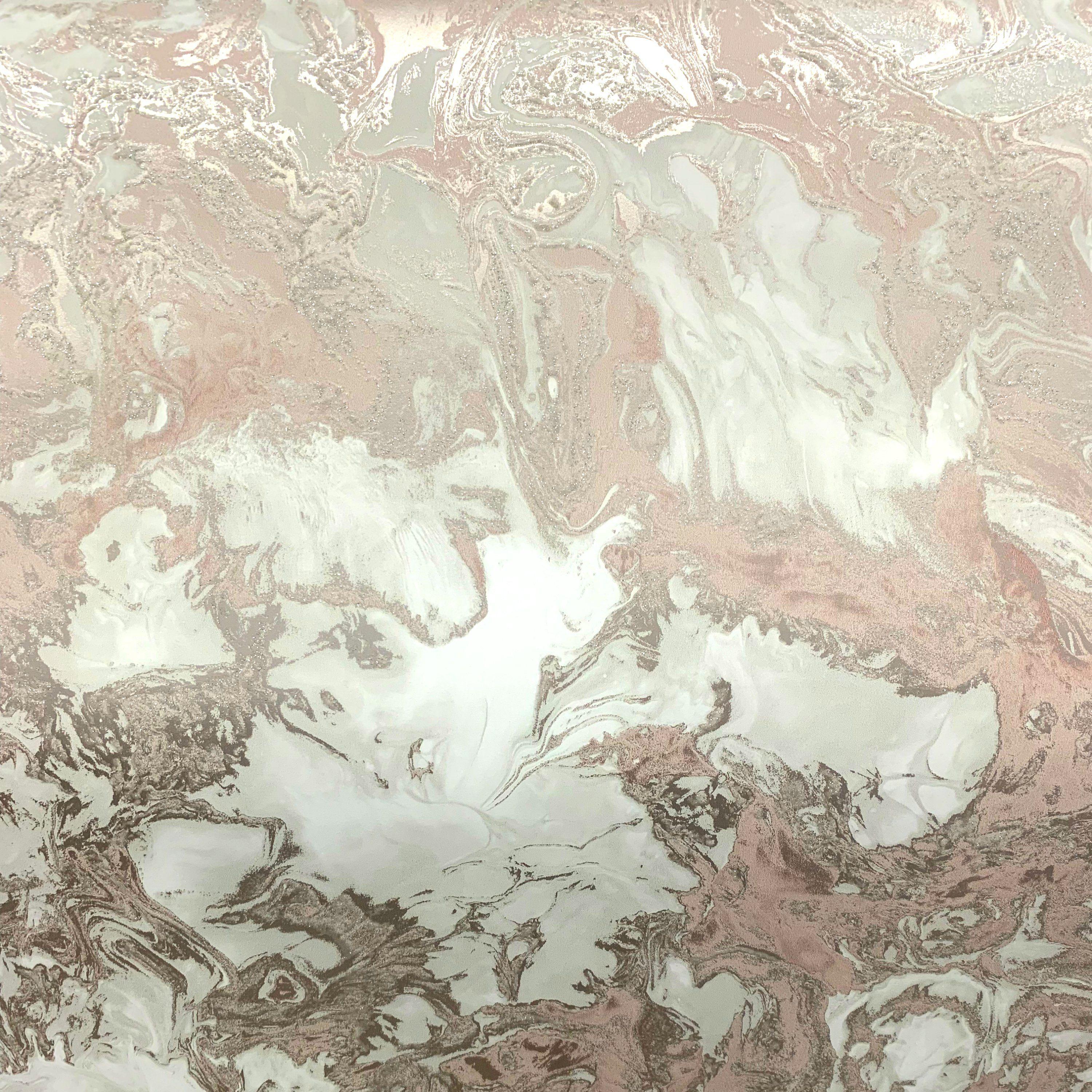 3000x3000 Debona Wallpaper. Liquid Marble Rose Gold Blush