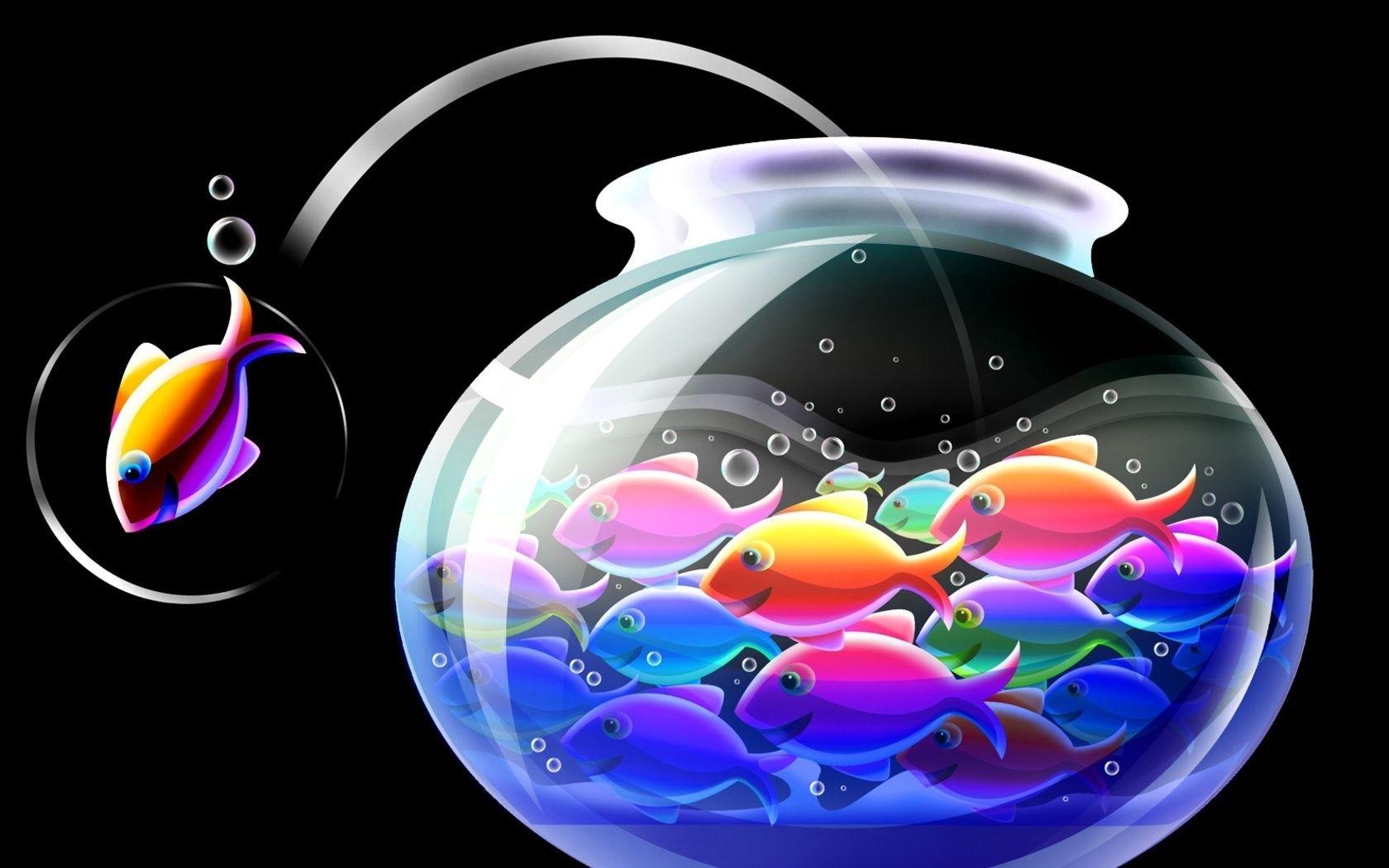 1680x1050 Moving fish wallpaper