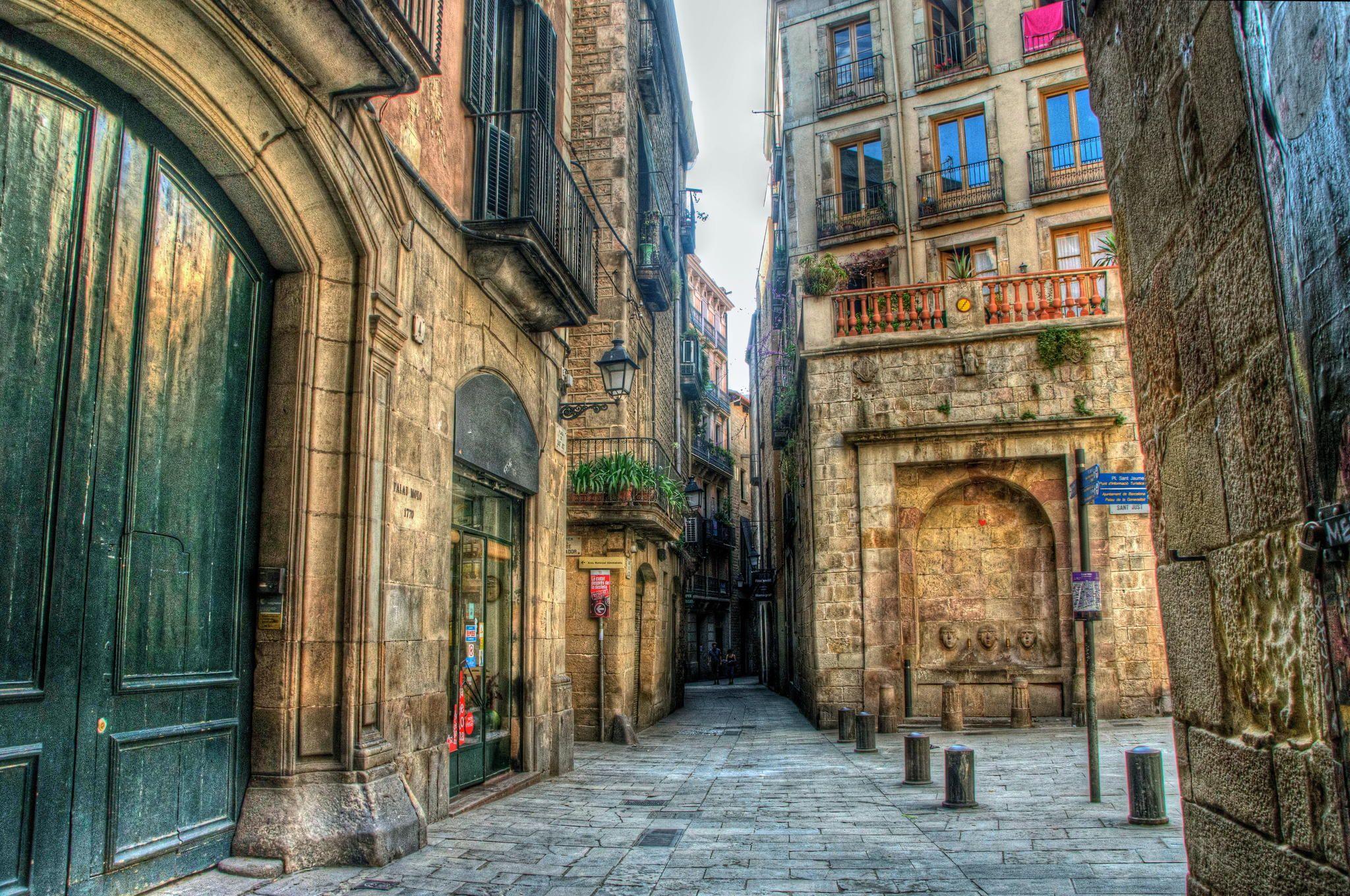 2048x1360 İnsan Yapımı Sokak Yapılar İnsan Yapımı İspanya Barcelona HDR