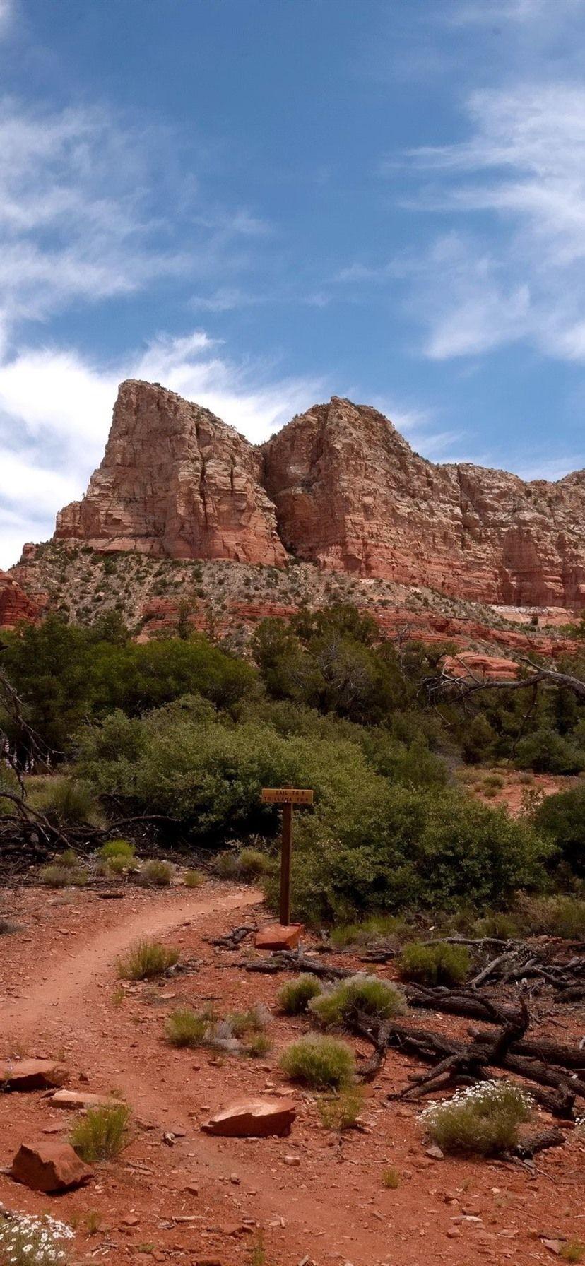 828x1792 Wallpaper Sedona, trees, mountain, sky 2880x1800 HD Picture, Image