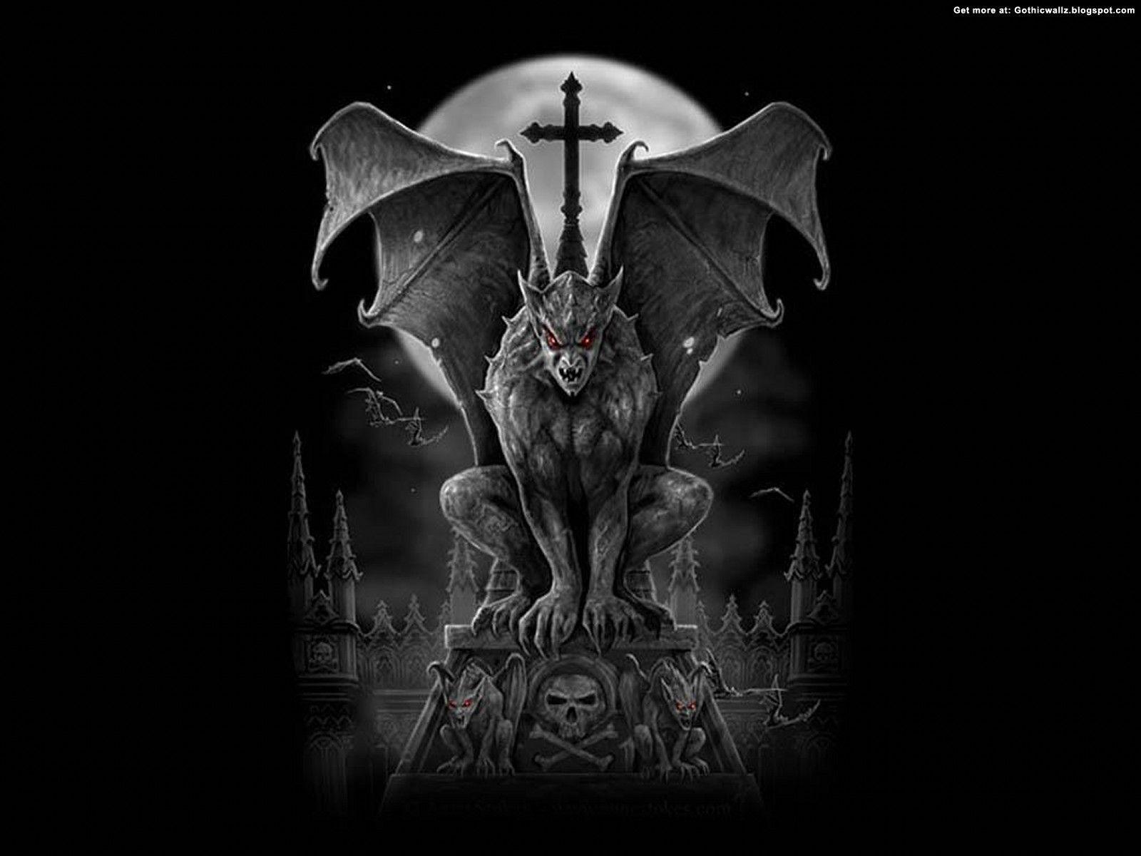 1600x1200 Dark Gothic Wallpaper Gargoyle HD Wallpaper