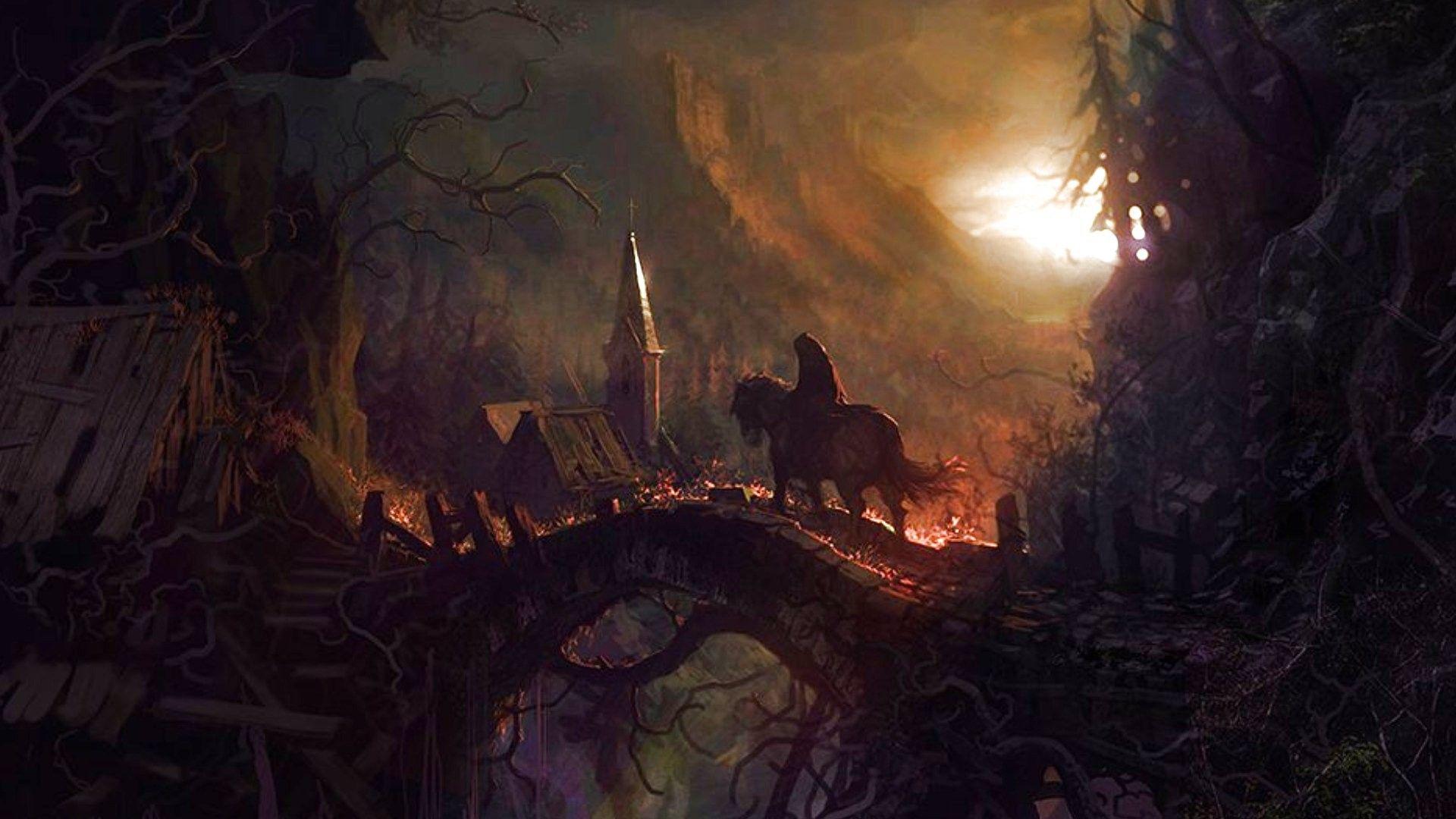1920x1080 Dark, Gothic Digital Drawings, Horror, Warrior, Evil, tablet, Mobile, Fantasy, Vampire, castlevania, HD Wallpaper
