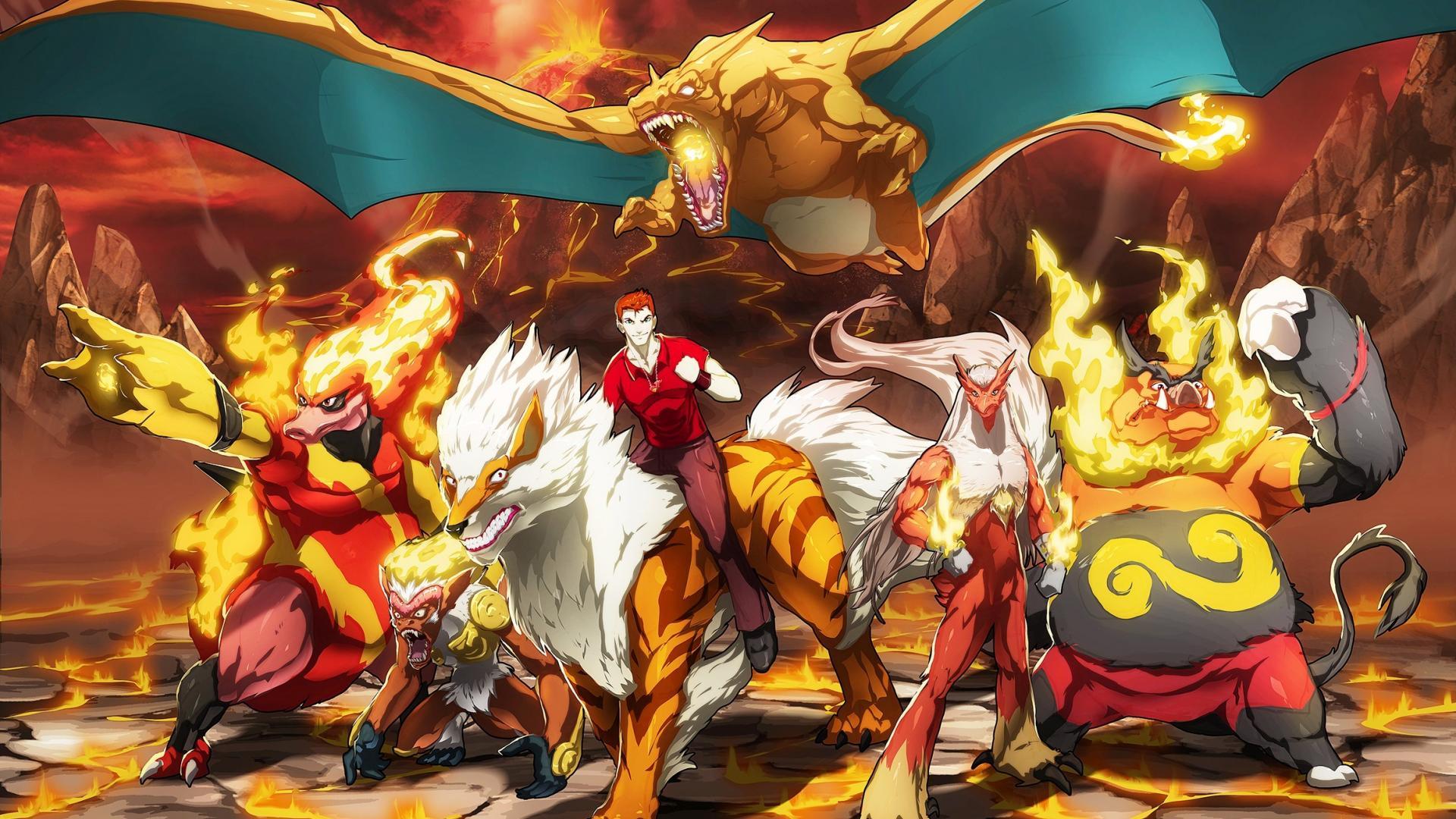 1920x1080 Infernape And Blaziken HD Wallpaper