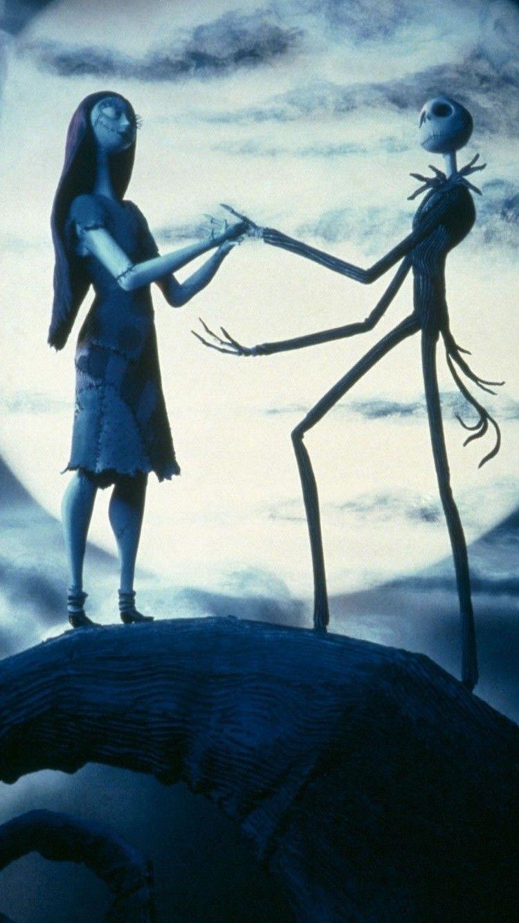 750x1334 Halloween iPhone 6 Wallpaper Jack Skellington and Sally #Halloween. Nightmare before christmas, Halloween movies, Christmas movies