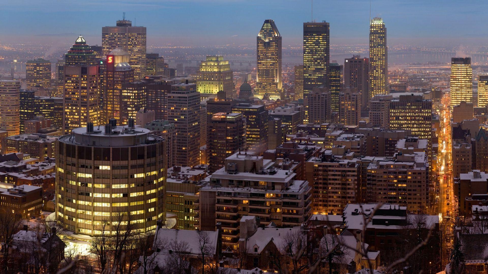 1920x1080 Download Wallpaper 1920x1080 canada, montreal, city, night, winter Full HD 1080p HD Background