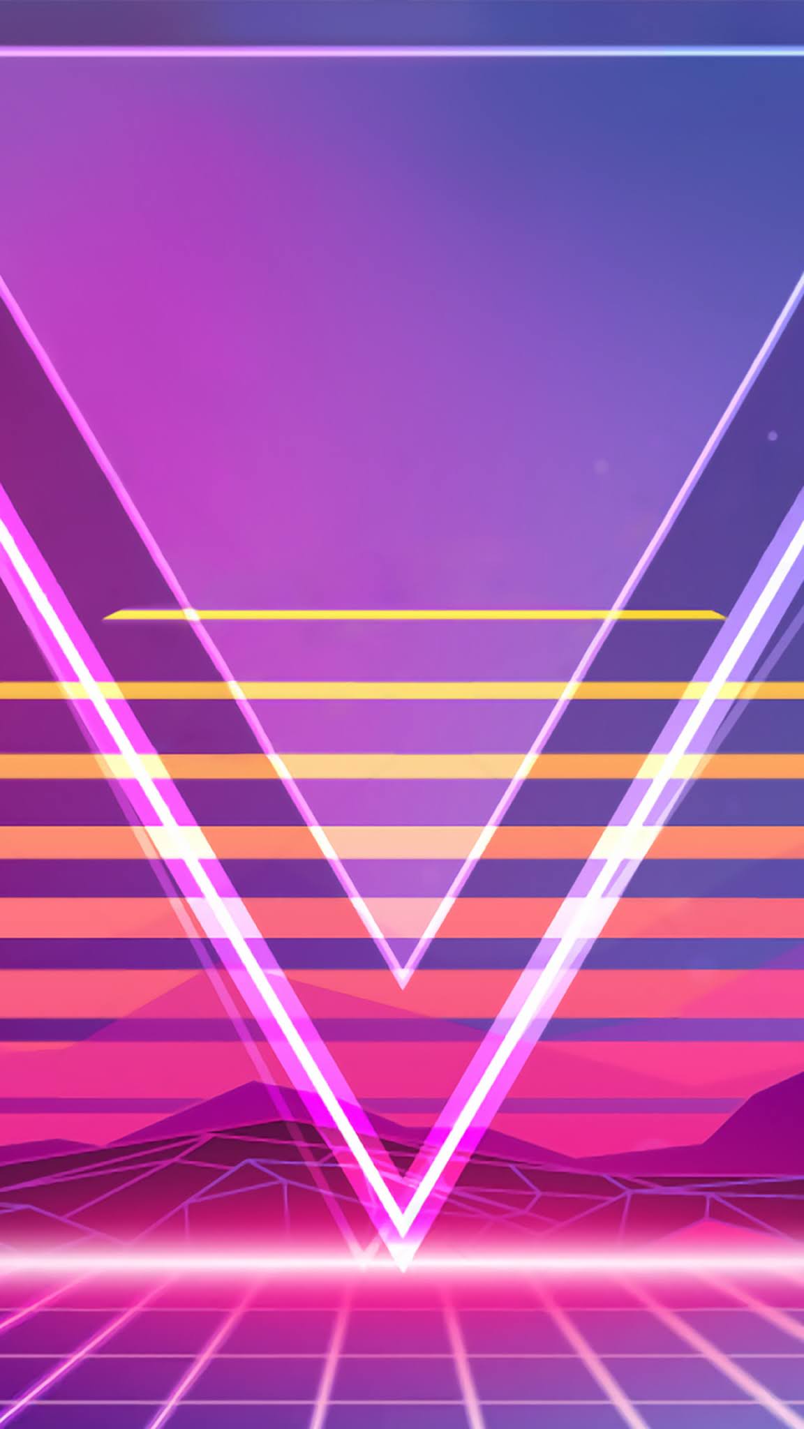 1152x2048 iPhone 11 4k Retro Synthwave Wallpaper