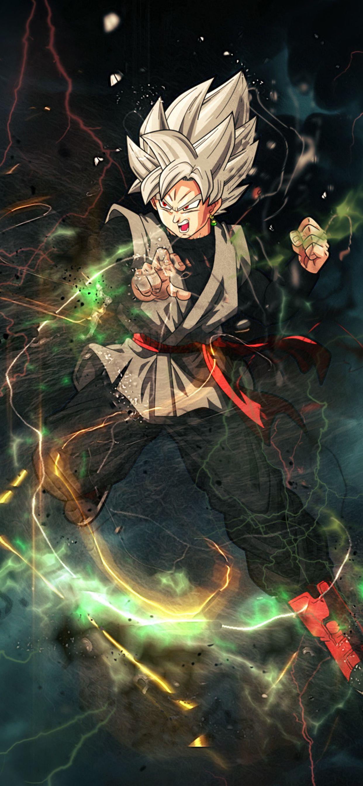 1242x2688 Black Goku Dragon Ball wallpaper