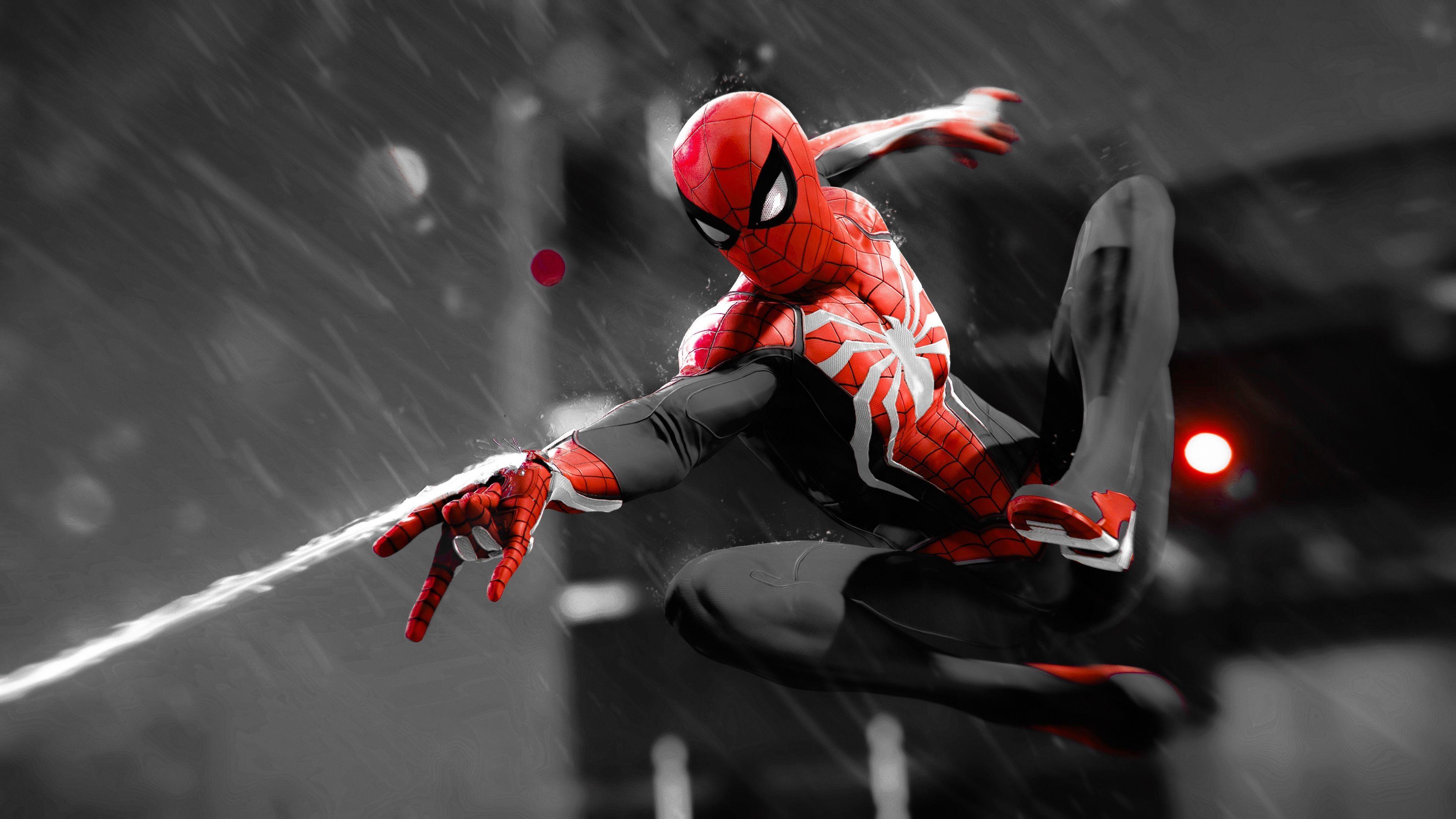 3840x2160 Spiderman Monochrome 4k Superheroes Wallpaper, Spiderman Wallpaper HD Download HD Wallpaper