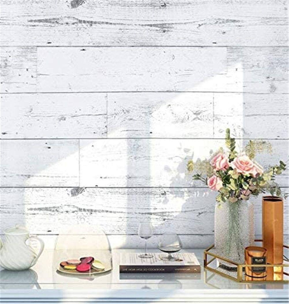 1000x1050 LUCKYYJ Peel And Stick Wood Wallpaper Shiplap Light Grey White Distressed Wood Plank Removable Self Adhesive Wallpaper Sticker. Wallpaper