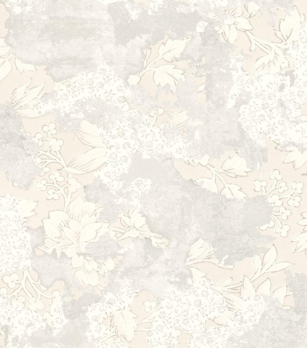 1000x1132 Wallpaper vintage flowers grey cream Rasch 802528