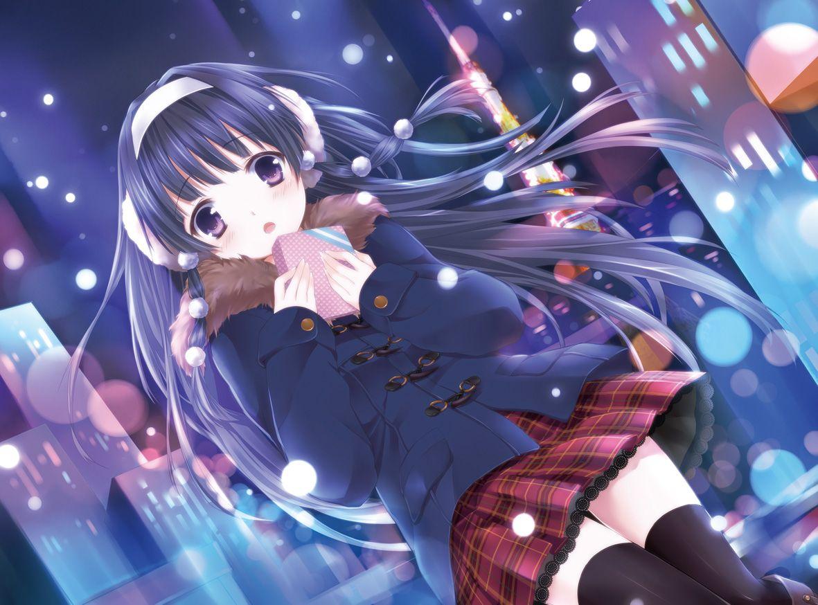1181x874 alluka zoldyck earmuffs hunter x hunter long hair purple eyes skirt snow sura (mana0703). konachan.com.com Anime Wallpaper