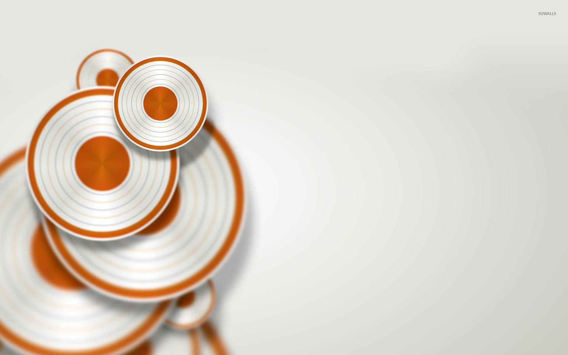 1920x1200 White and orange discs wallpaper wallpaper