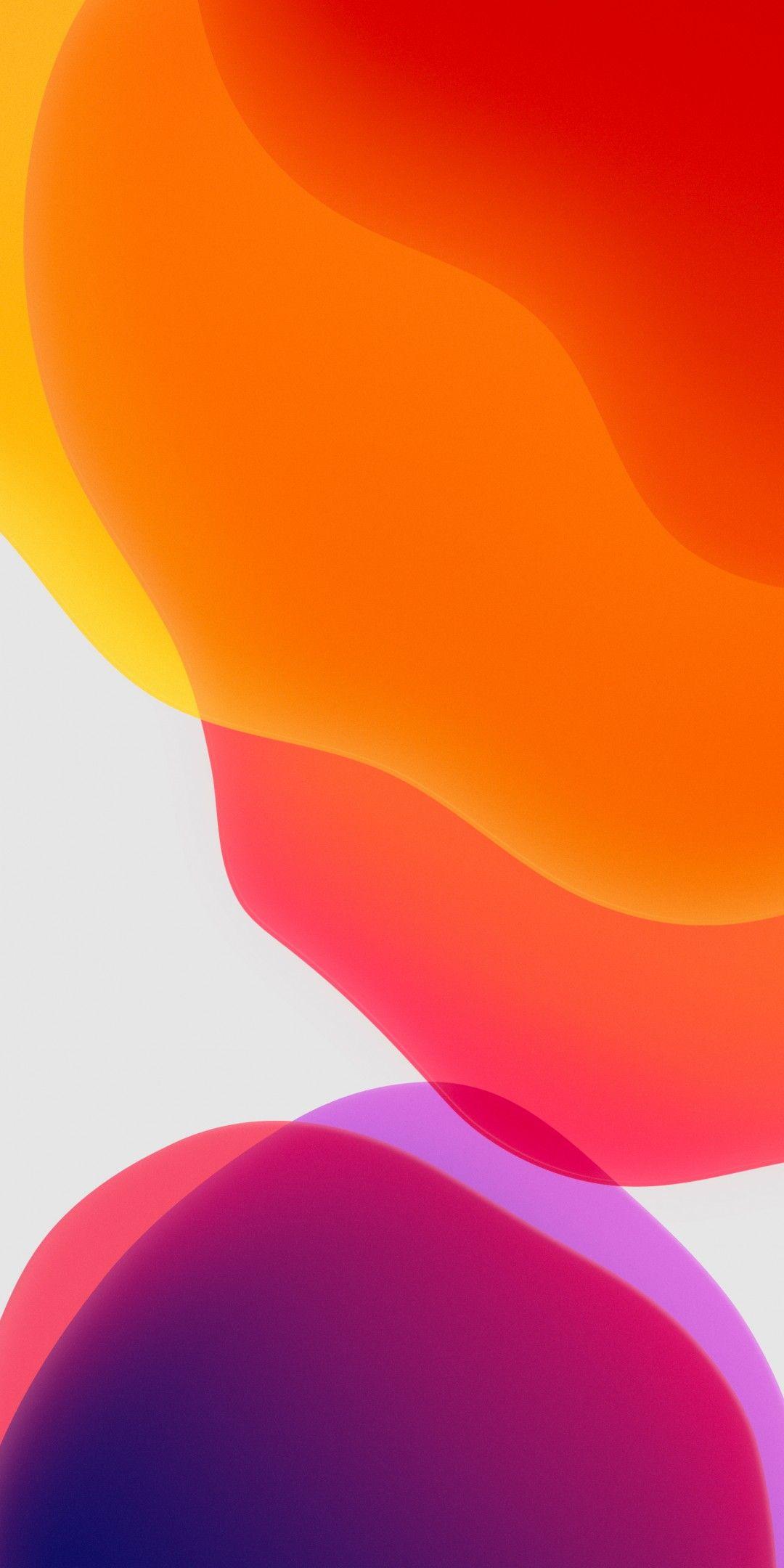 1080x2160 iPadOS 4K Wallpaper, Stock, Orange, White background, iPad, iOS HD, Abstract