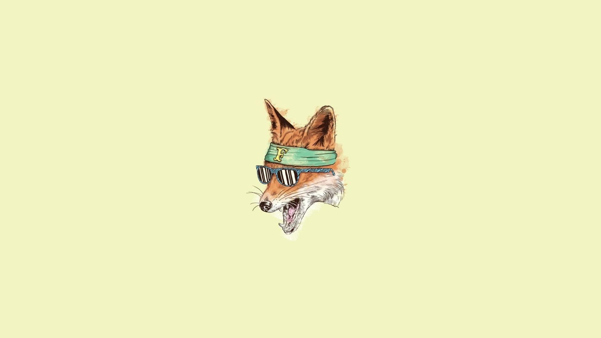 1920x1080 Abstract foxes hipster minimalistic simple wallpaper
