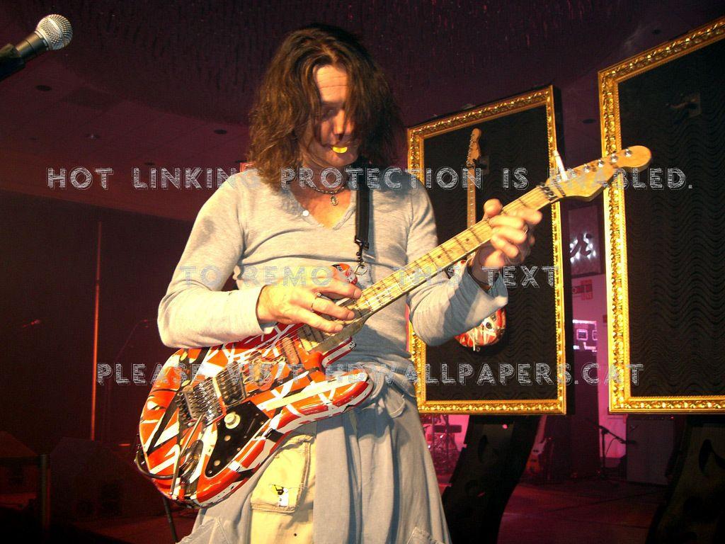1024x768 Eddie Van Halen Blues Guitar Band Group 3D HD Wallpaper