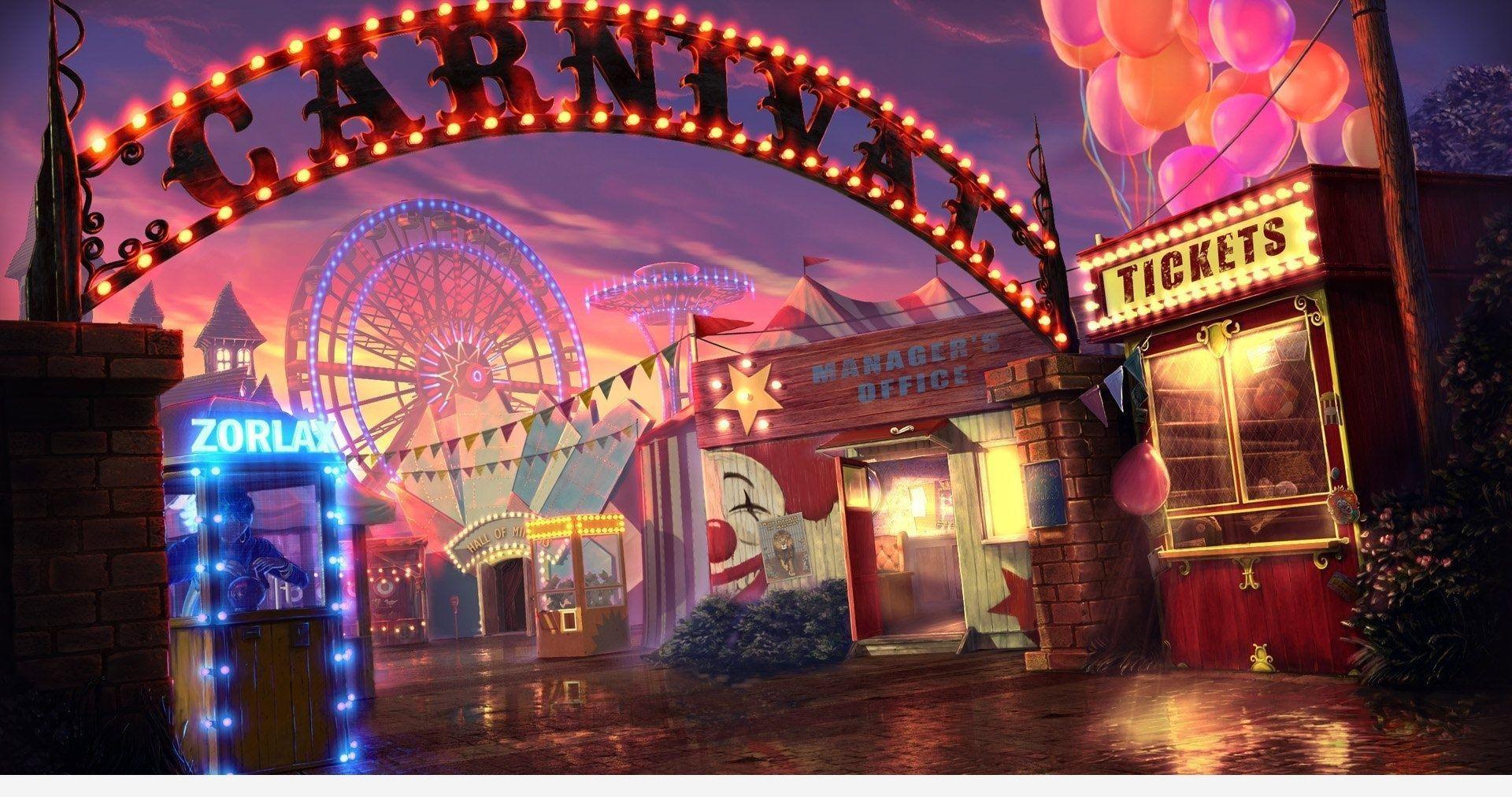 1920x1013 Carnival Wallpaper HD /carnival Wallpaper Hd 4645/ #Carnival, #Wallpaper Car. Carnival Background, Haunted Carnival, Creepy Carnival