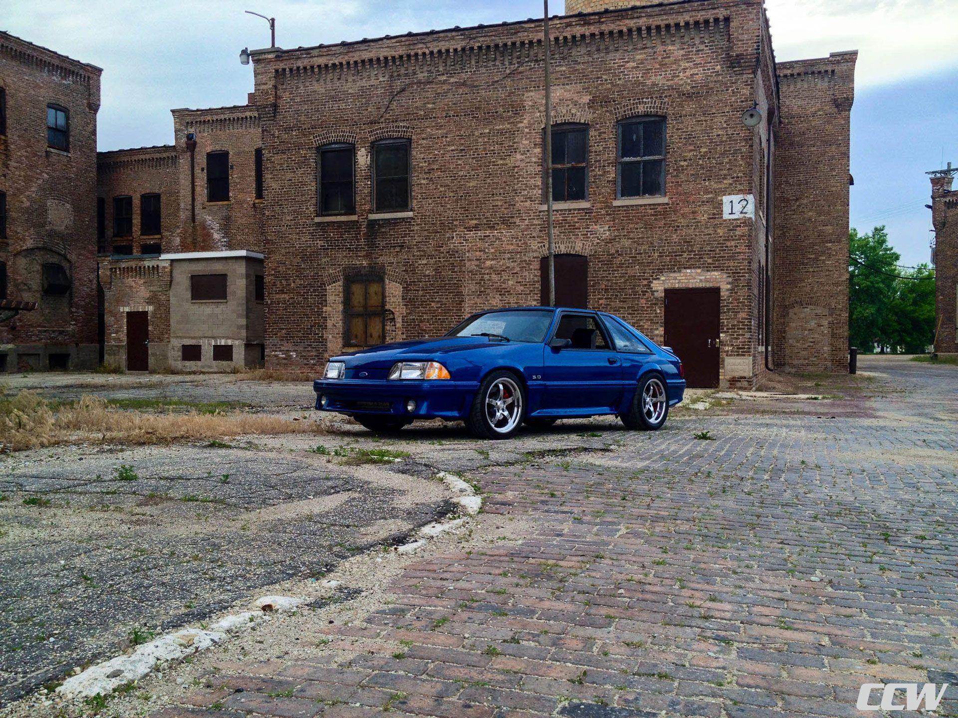 1920x1440 Blue Ford Mustang Foxbody SP500 Forged Wheels