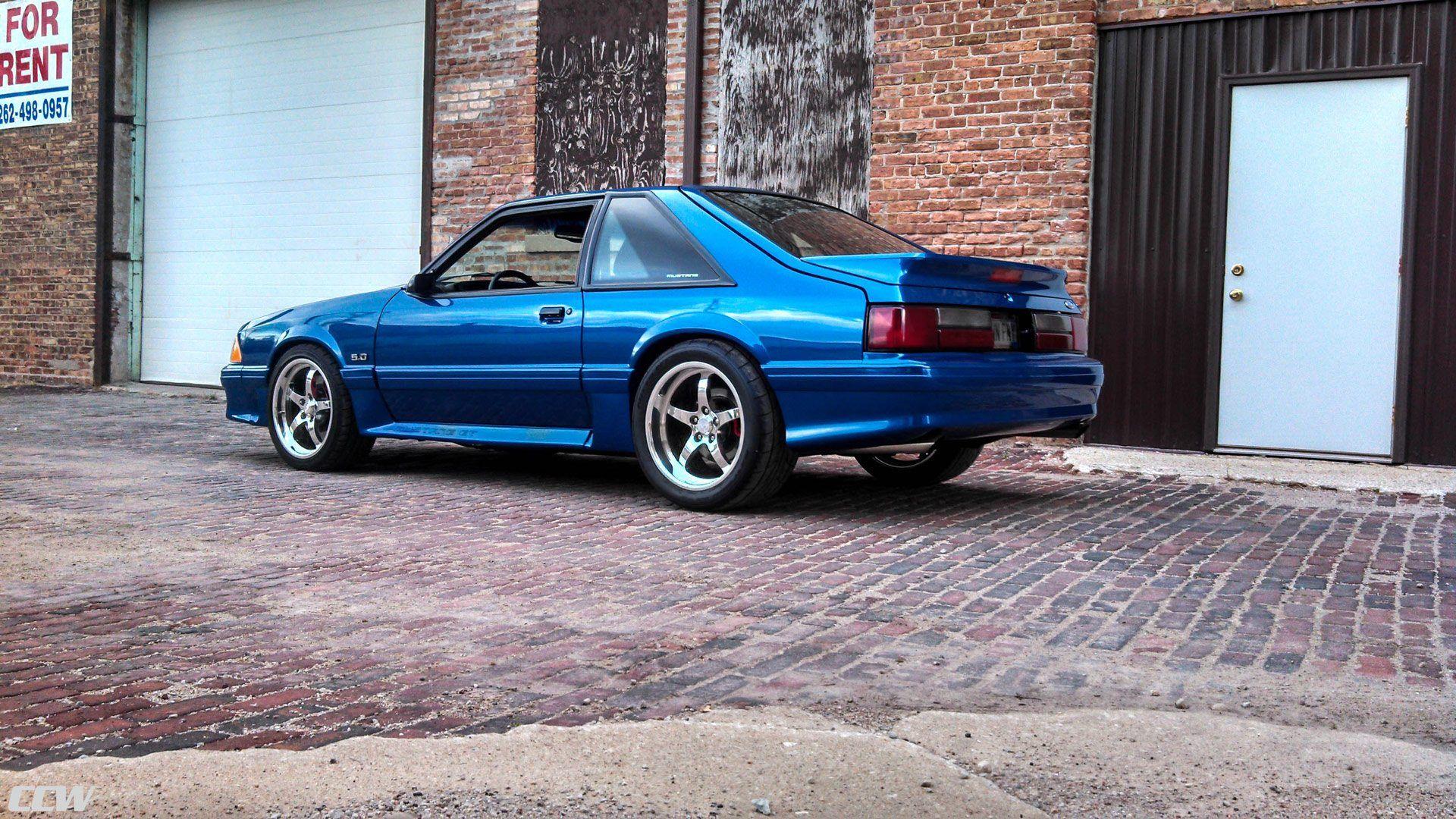 1920x1080 Blue Ford Mustang Foxbody SP500 Forged Wheels