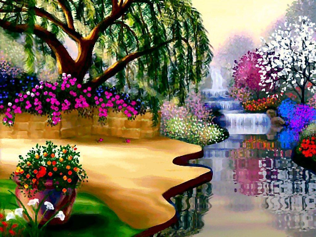 1024x768 Wallpaper Download Garden Unique Flowers Gardens Wallpaper