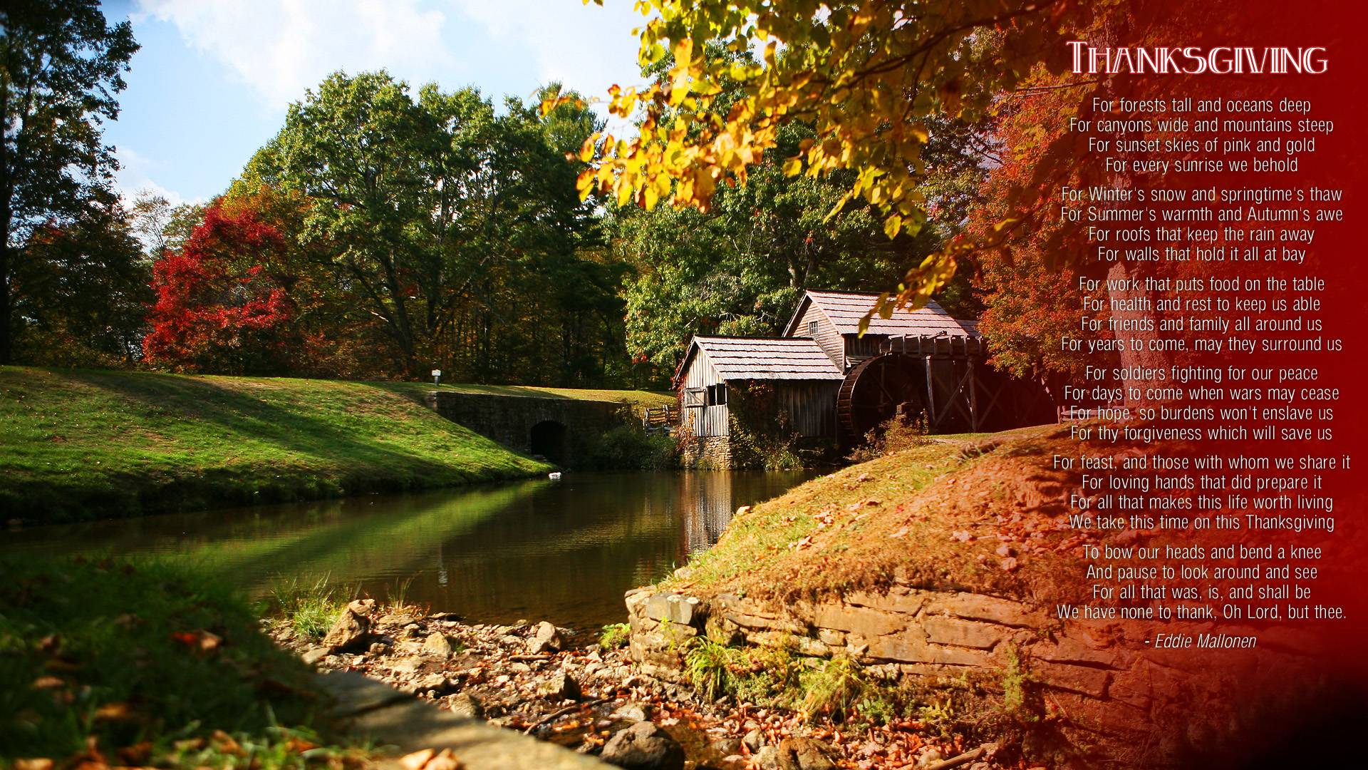 1920x1080 Free Thanksgiving Computer Wallpaper Background