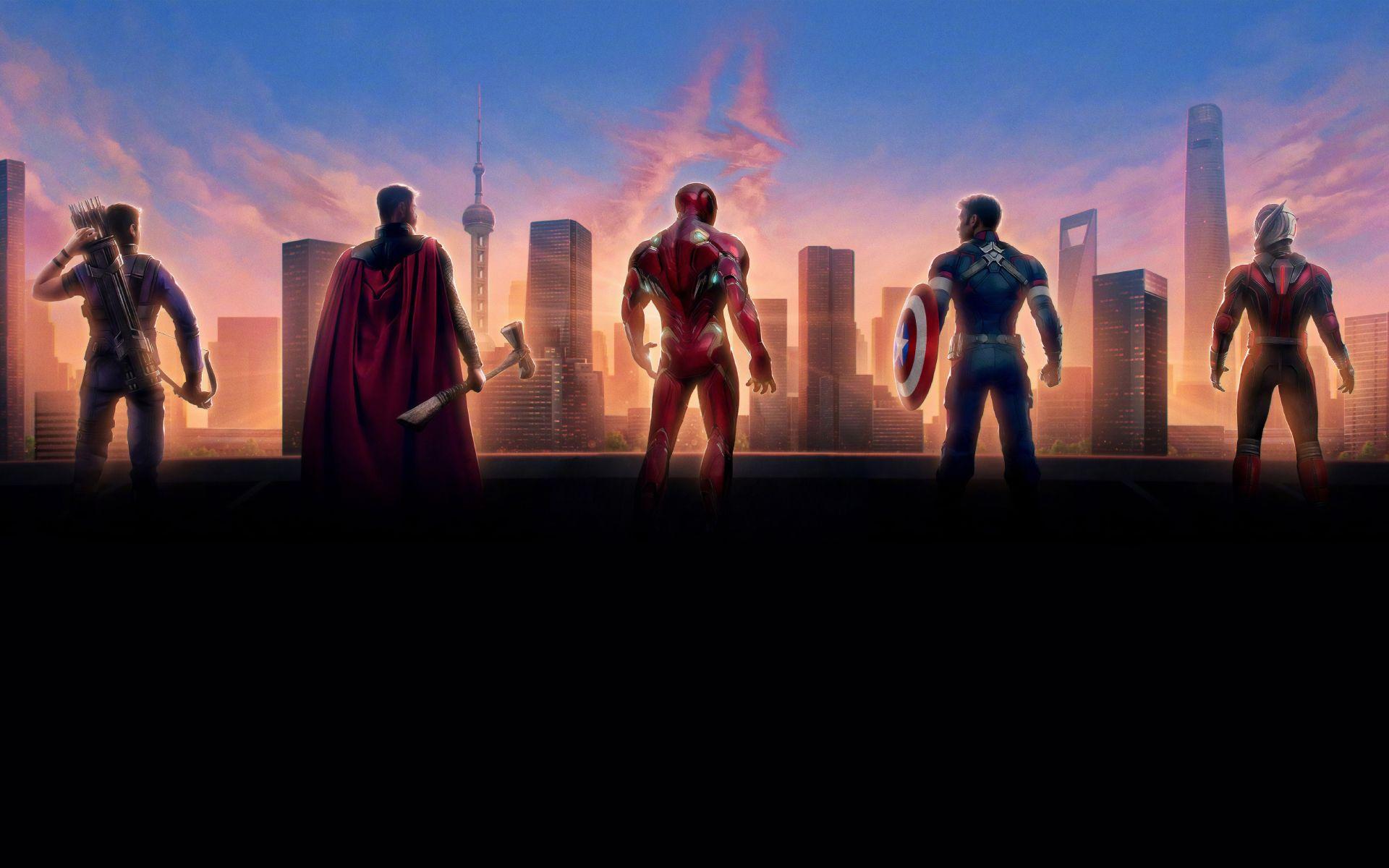 1920x1200 Movie Avengers Endgame The Avengers Iron Man Captain America Thor Ant Man Hawkeye Ronin Avengers EndGame HD Wallpaper 1920x1200