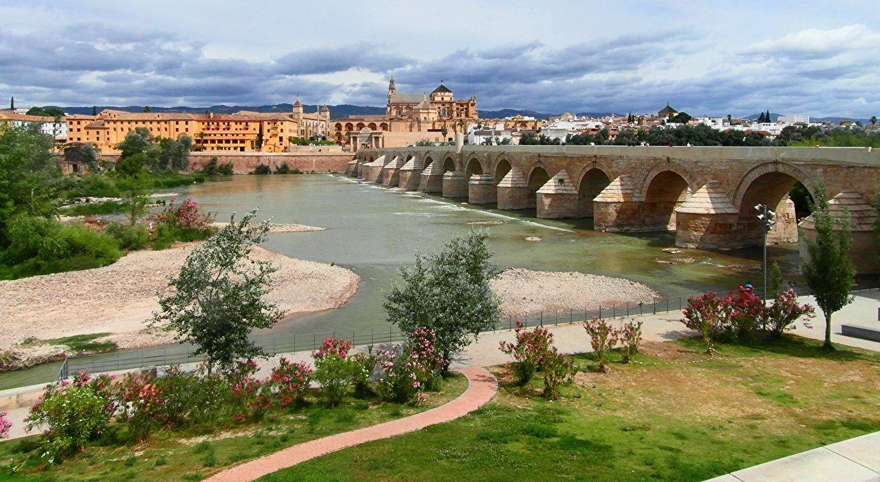 1280x701 Wallpaper Spain Cordoba Andalucia Guadalquivir Bridges Rivers Cities