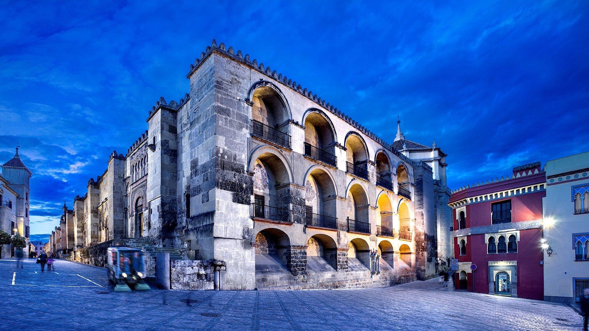 1920x1080 Wallpaper Cordoba, Andalucia, Spain, city, street, lights, night 1920x1080 Full HD 2K Picture, Image