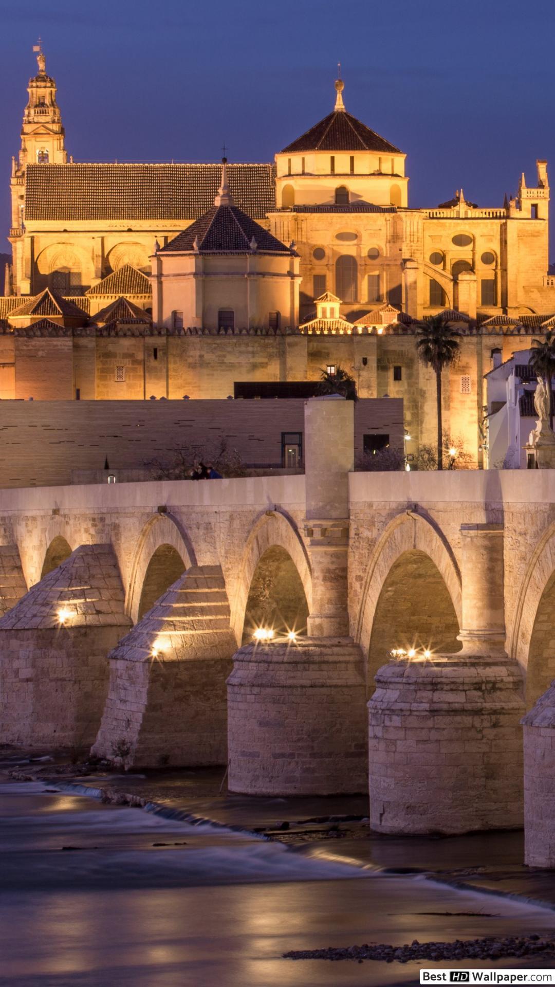 1080x1920 Roman bridge of Cordoba HD wallpaper download