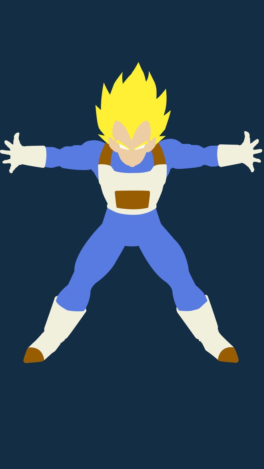 1080x1920 Vegeta SSJ Minimalist