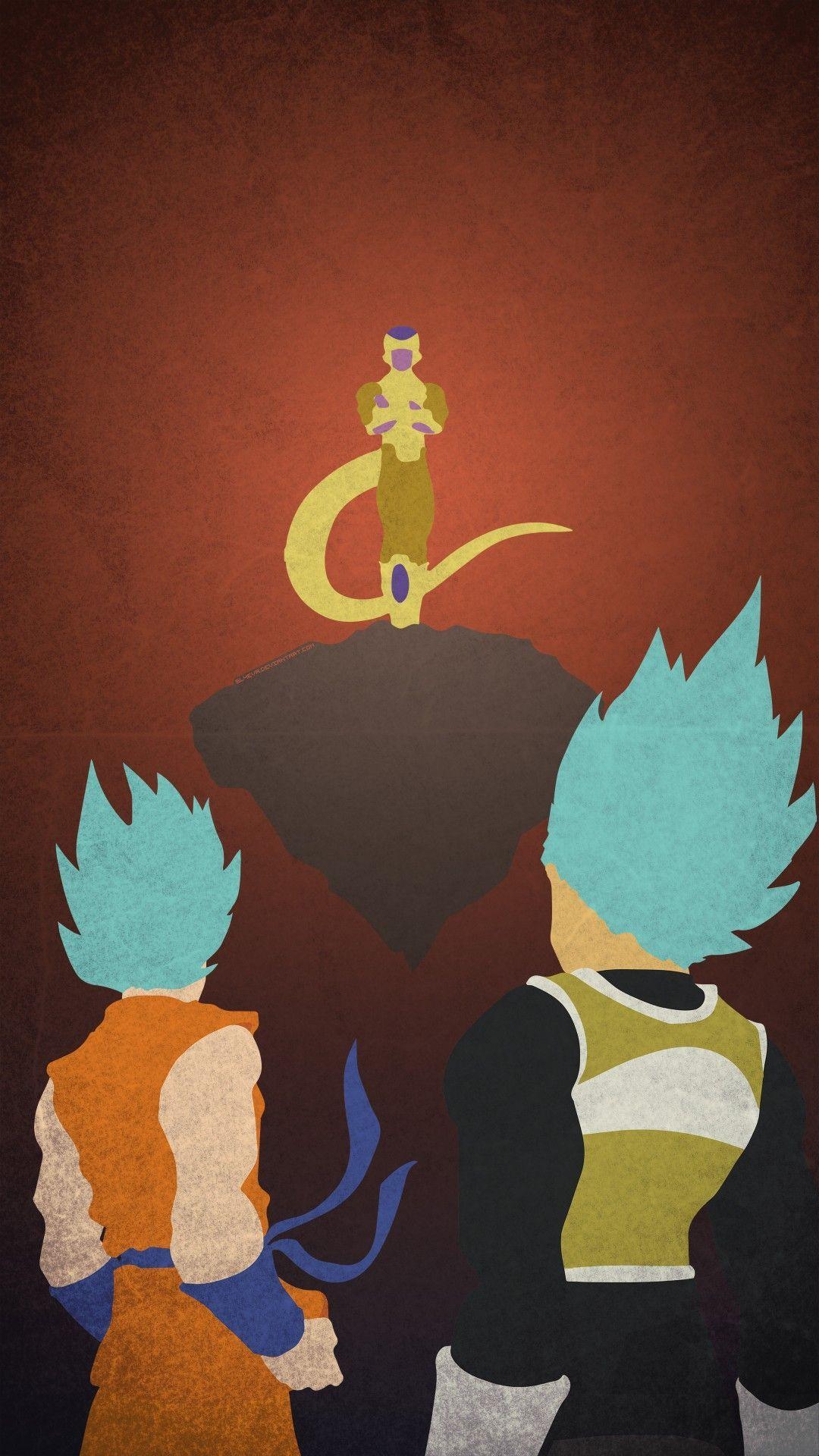 1080x1920 Golden Frieza, Son Goku and Vegeta The best in just one pic. Mobile wallpaper, Dragon ball, Dragon ball z