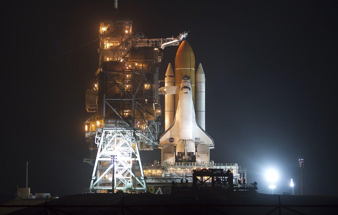 1332x850 Wallpaper night, NASA, Discovery, training, Space Shuttle, The Space Shuttle image for desktop, section космос