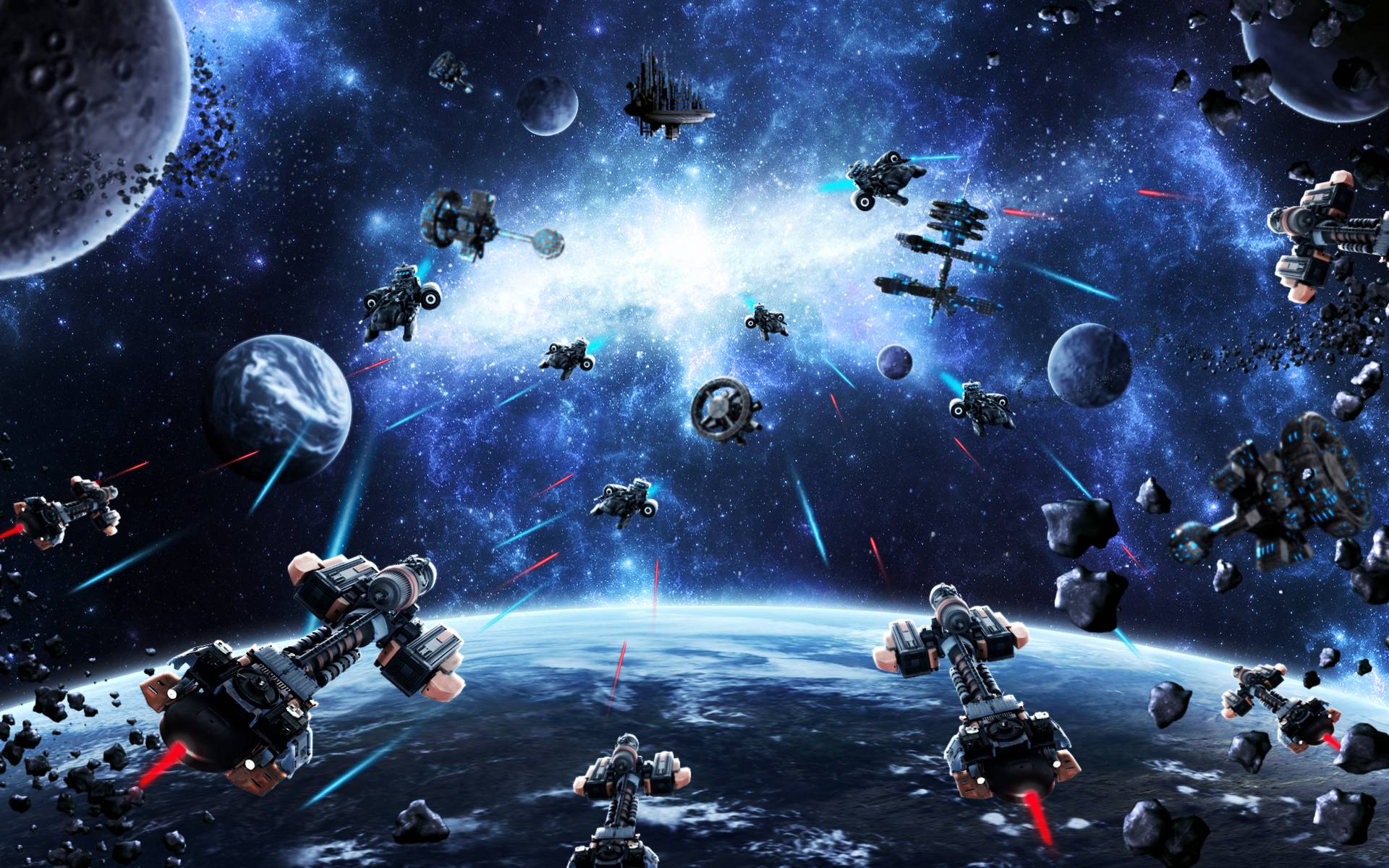 1920x1200 Epic Space War Wallpaper Desktop Background #oiz