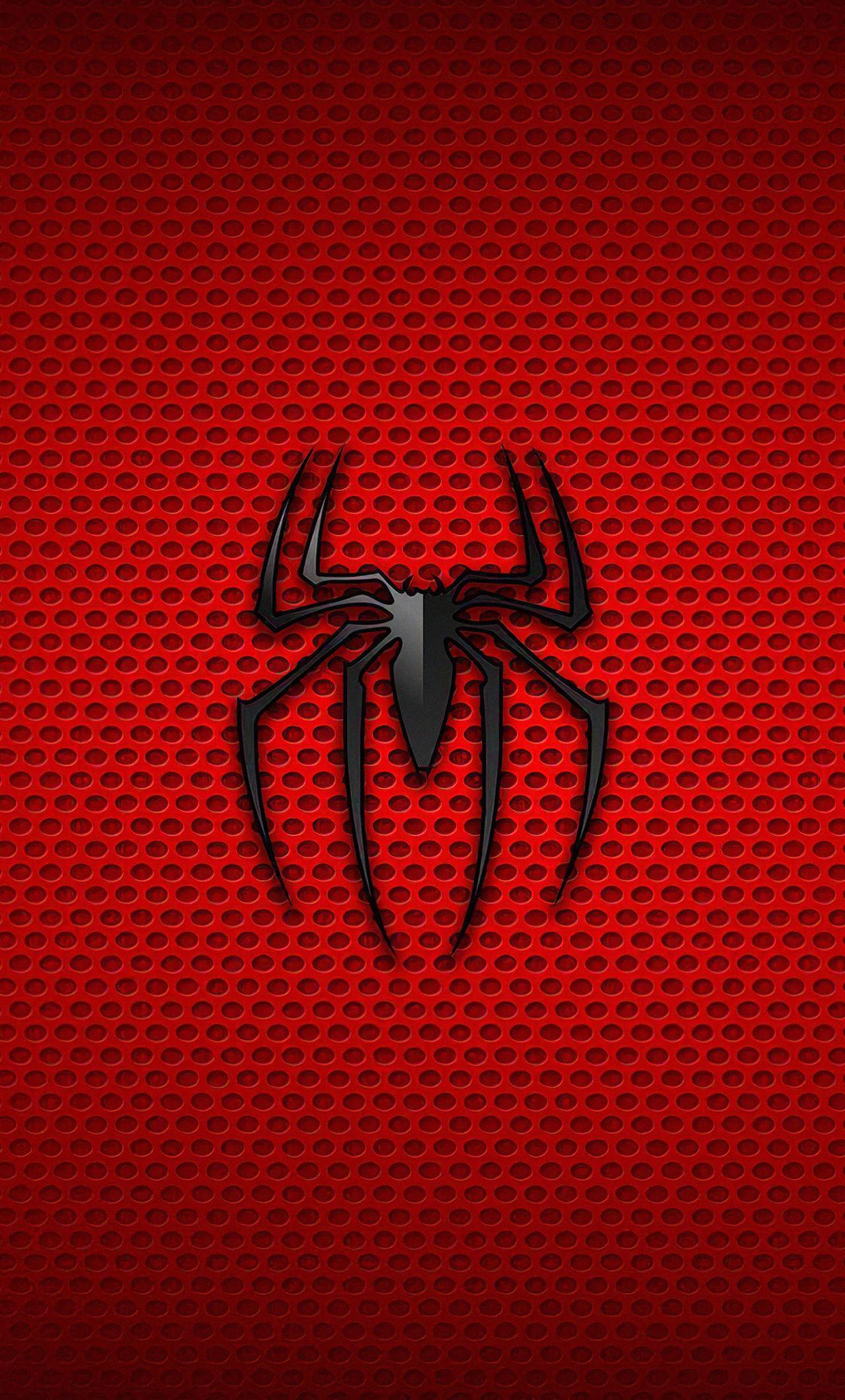 1280x2120 Download Spider Man, Black Spider Logo, Minimal Wallpaper, 1280x IPhone 6 Plus