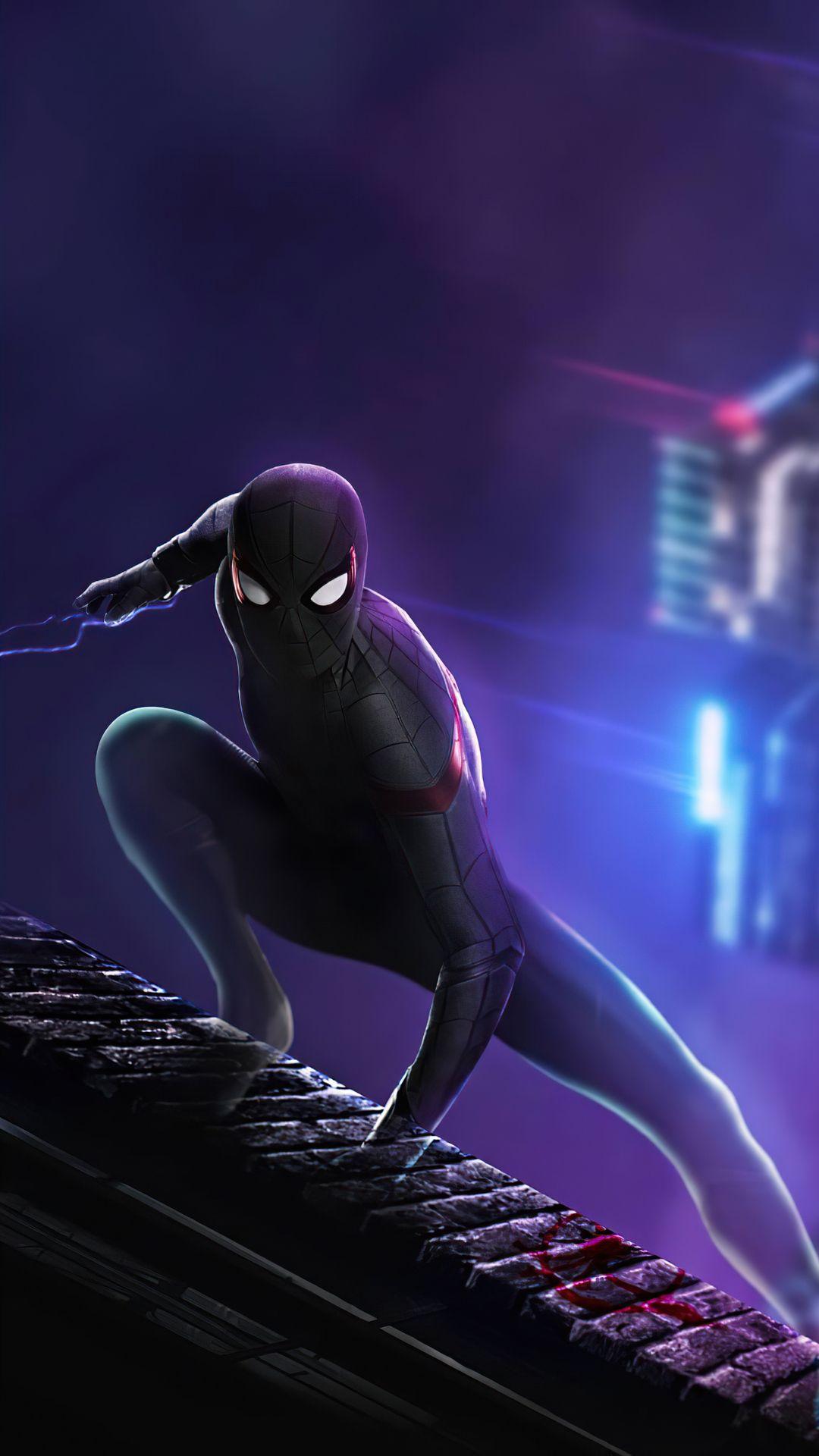 1080x1920 Black Spider Man Suit Wallpaper